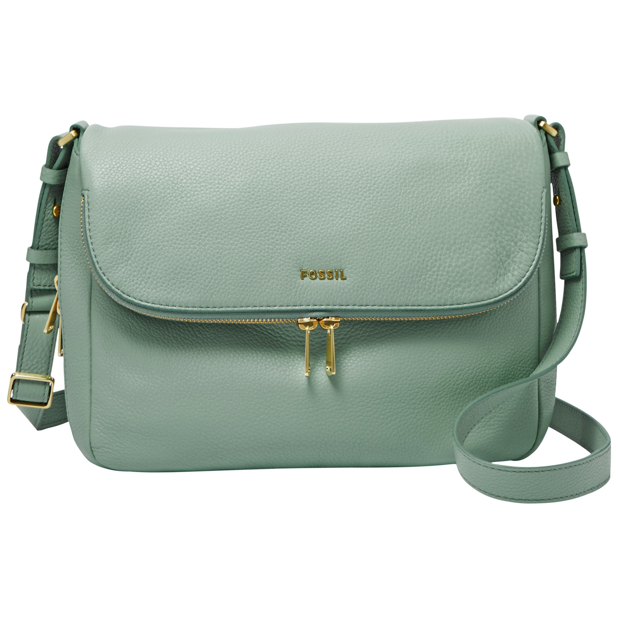 Fossil Preston Leather Flapover Across Body In Green Lyst Gallery