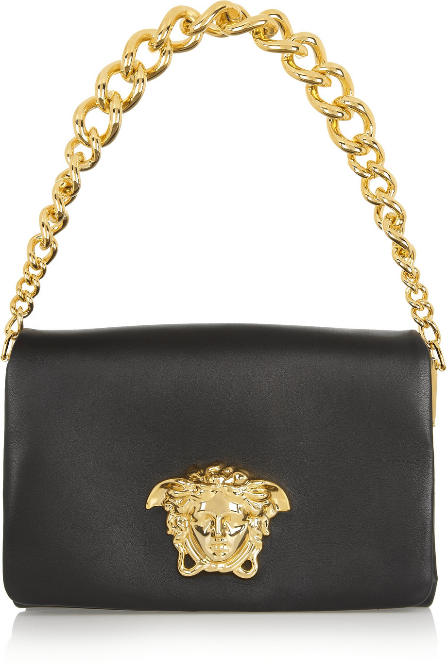 Versace Black Saffiano Leather Shoulder Bag Keweenaw Bay Indian