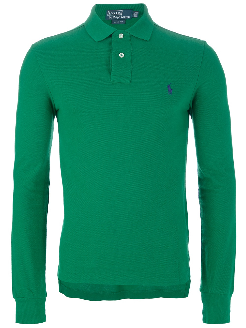 Ralph Lauren Blue Label Long Sleeve Polo Shirt in Green for Men | Lyst