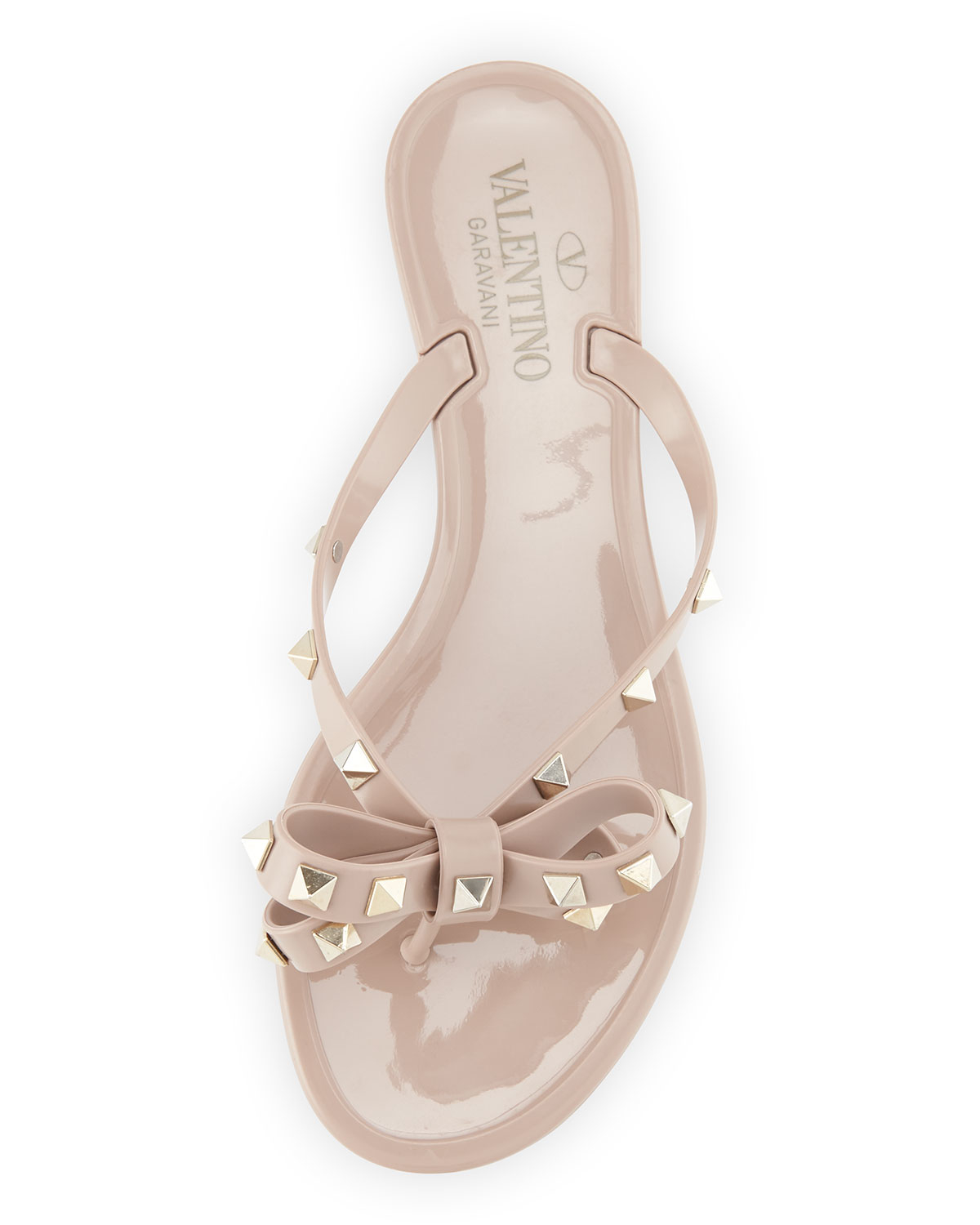 rockstud pvc thong sandal