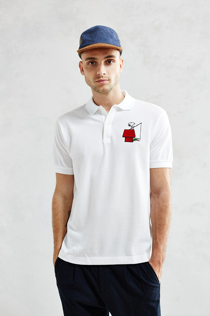 Lacoste Peanuts Snoopy Polo Shirt in White for Men | Lyst