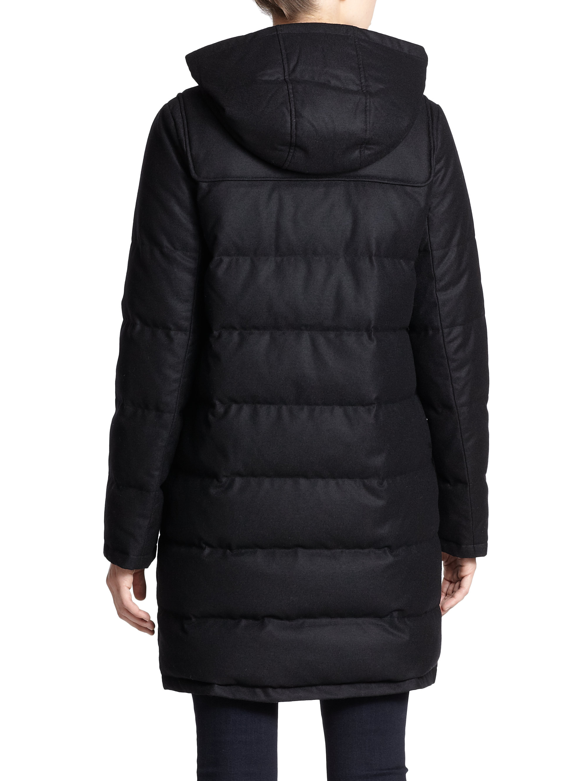 theory hooded down coat