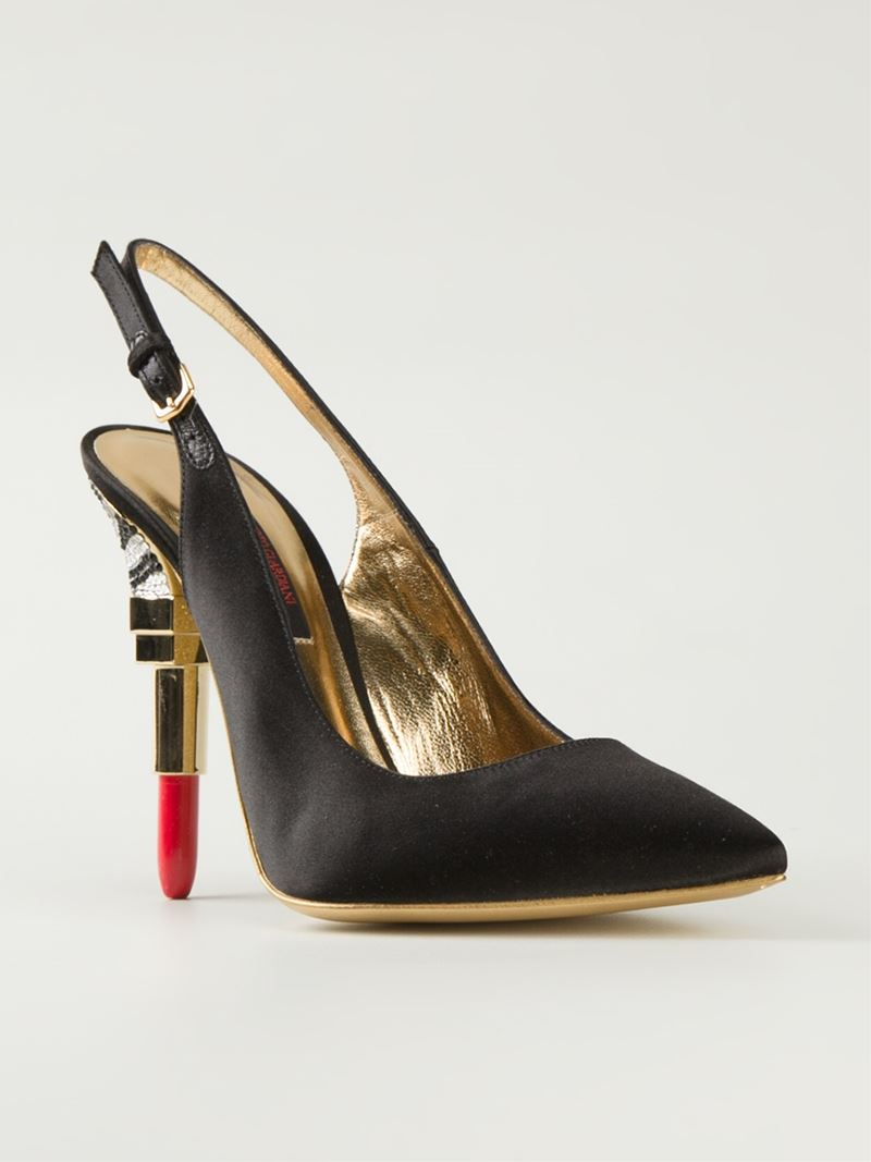 Lyst - Alberto Guardiani Lipstick Heel Pumps in Black