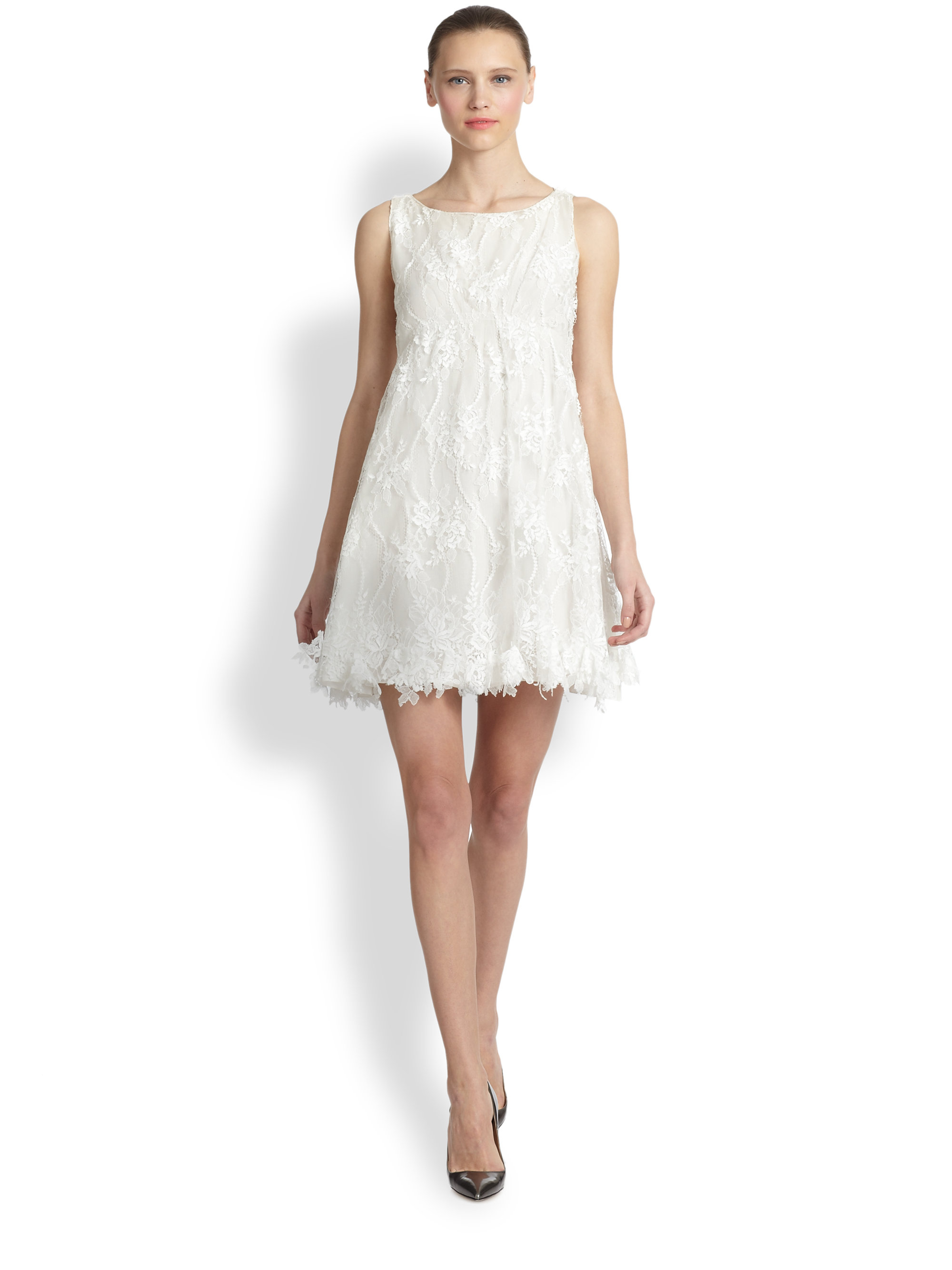 Lyst Nina Ricci Lace Dress In White Gallery