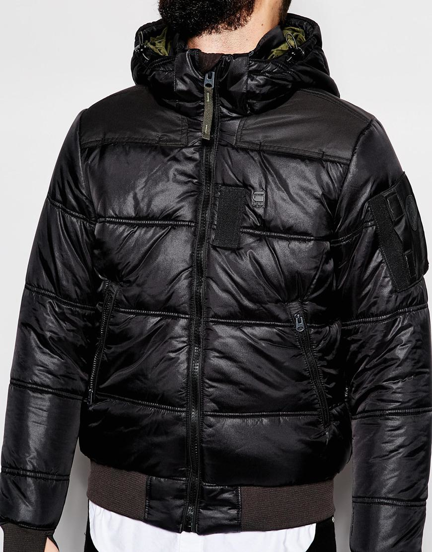 Lyst Gstar raw Quilted Hooded Jacket Whistler Bomber Myrow Nylon in