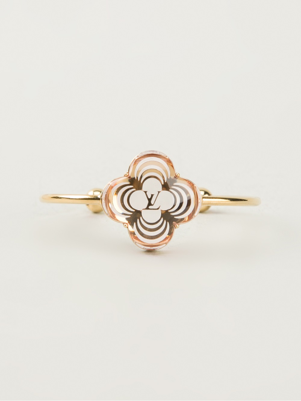 Lyst - Louis Vuitton Flower Charm Bracelet in Metallic