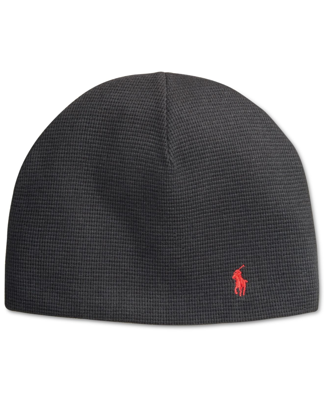 Polo Ralph Lauren Cotton Thermal Beanie in Black for Men Lyst