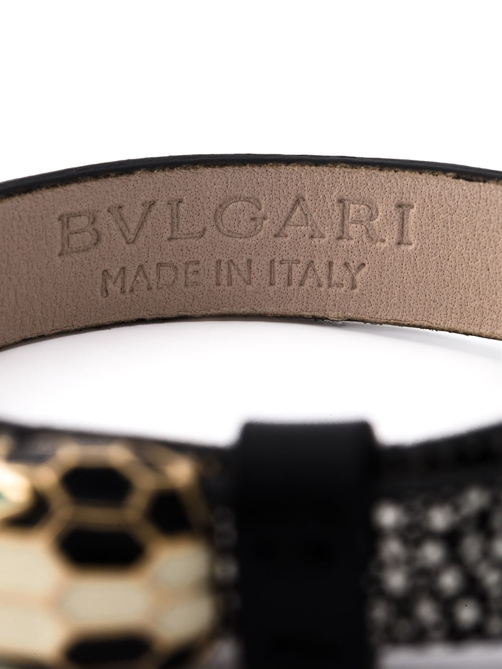 BVLGARI Leather Snake Bracelet in Black Lyst