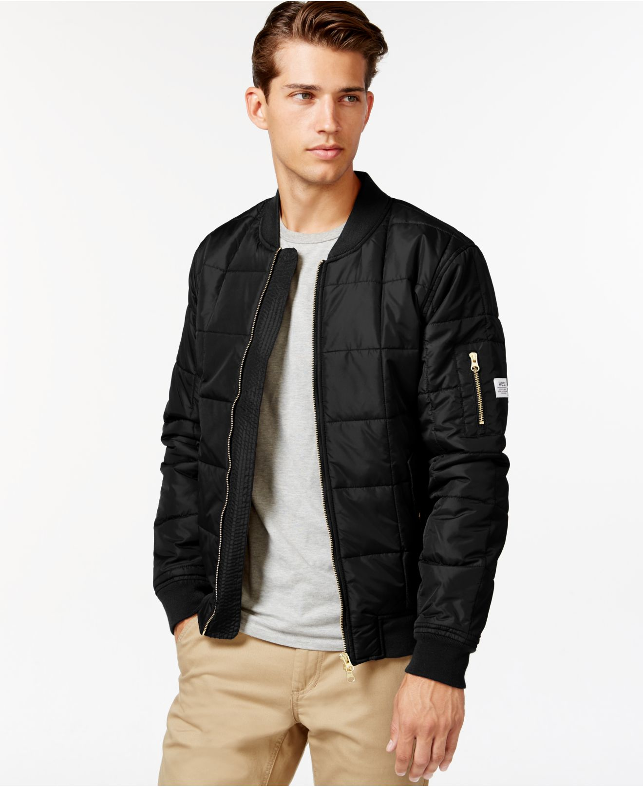 Wesc Rami Quilted Zip-front Jacket in Black for Men - Lyst