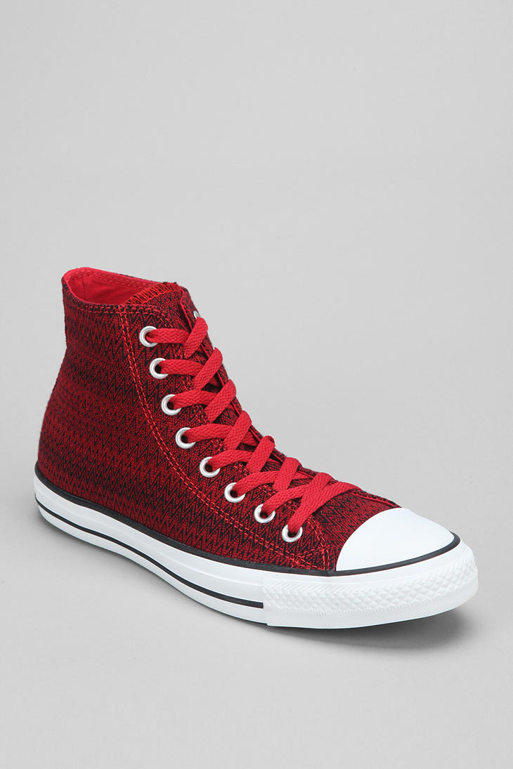 Converse Chuck Taylor All Star Zigzag Hightop Mens Sneaker in Red for