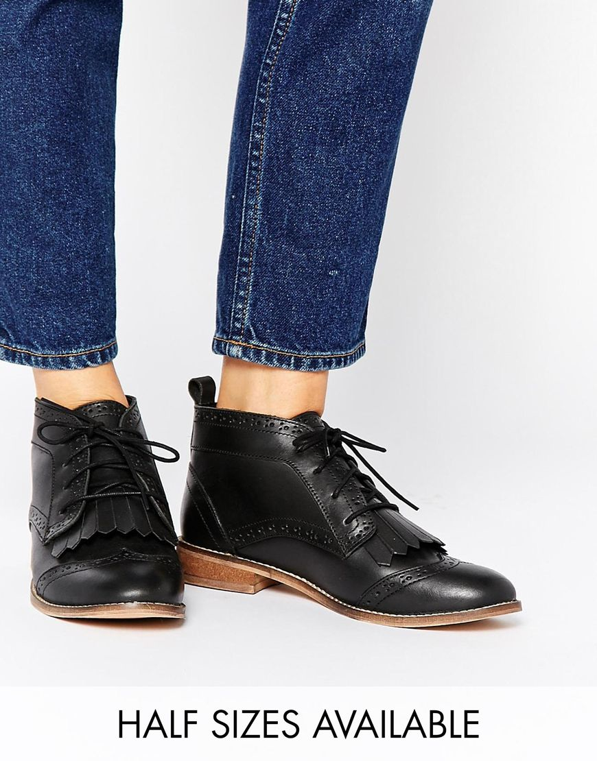 women's lace up brogue ankle boots