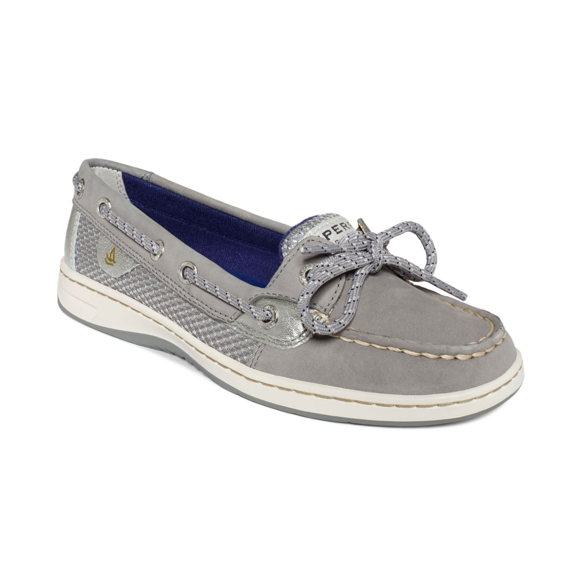 women's gray boat shoes