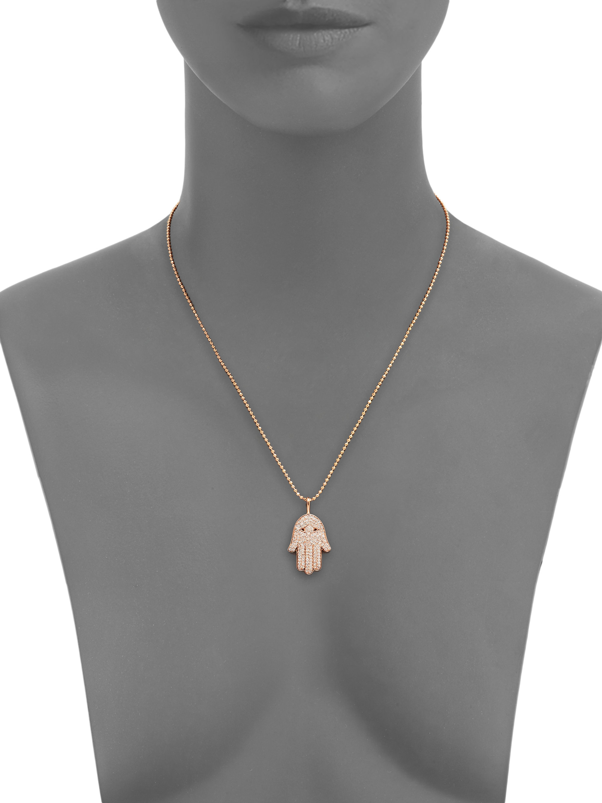 men's gold hamsa pendant