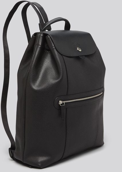 Longchamp Backpack - Veau Foulonne in Black