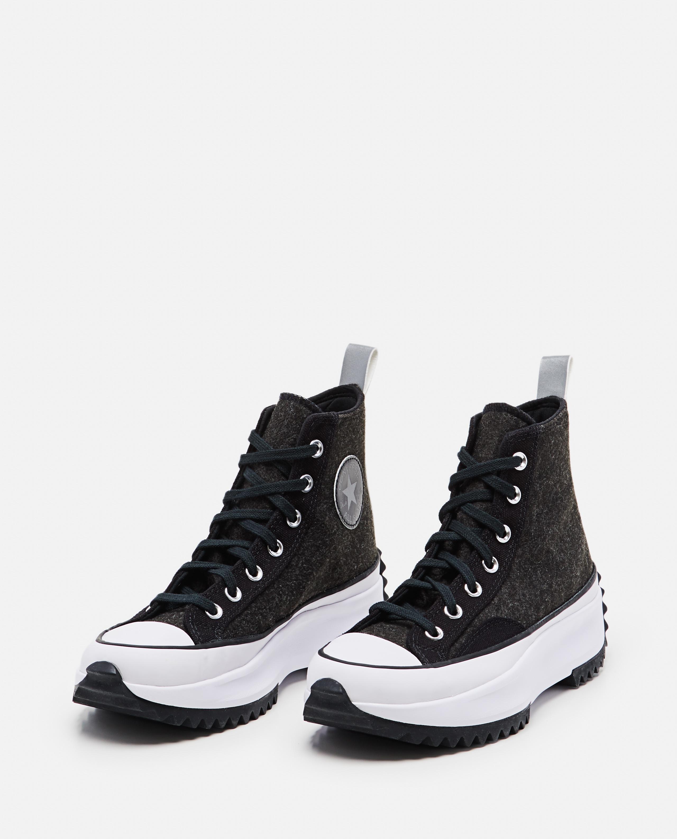 Converse Felt Run Star Hike High Top Sneaker in Black (White) | Lyst