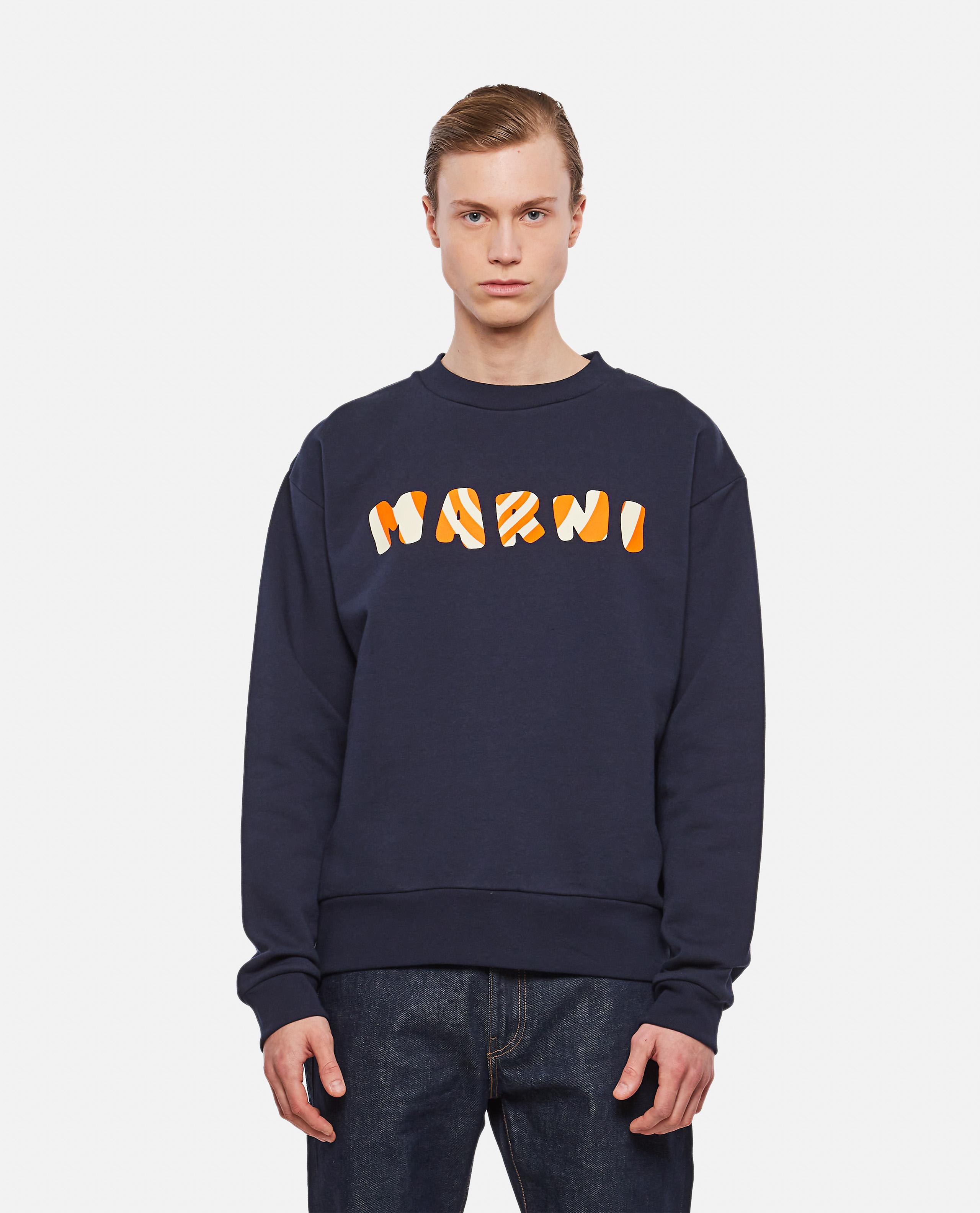 Marni Crewneck Logo Cotton Sweatshirt 