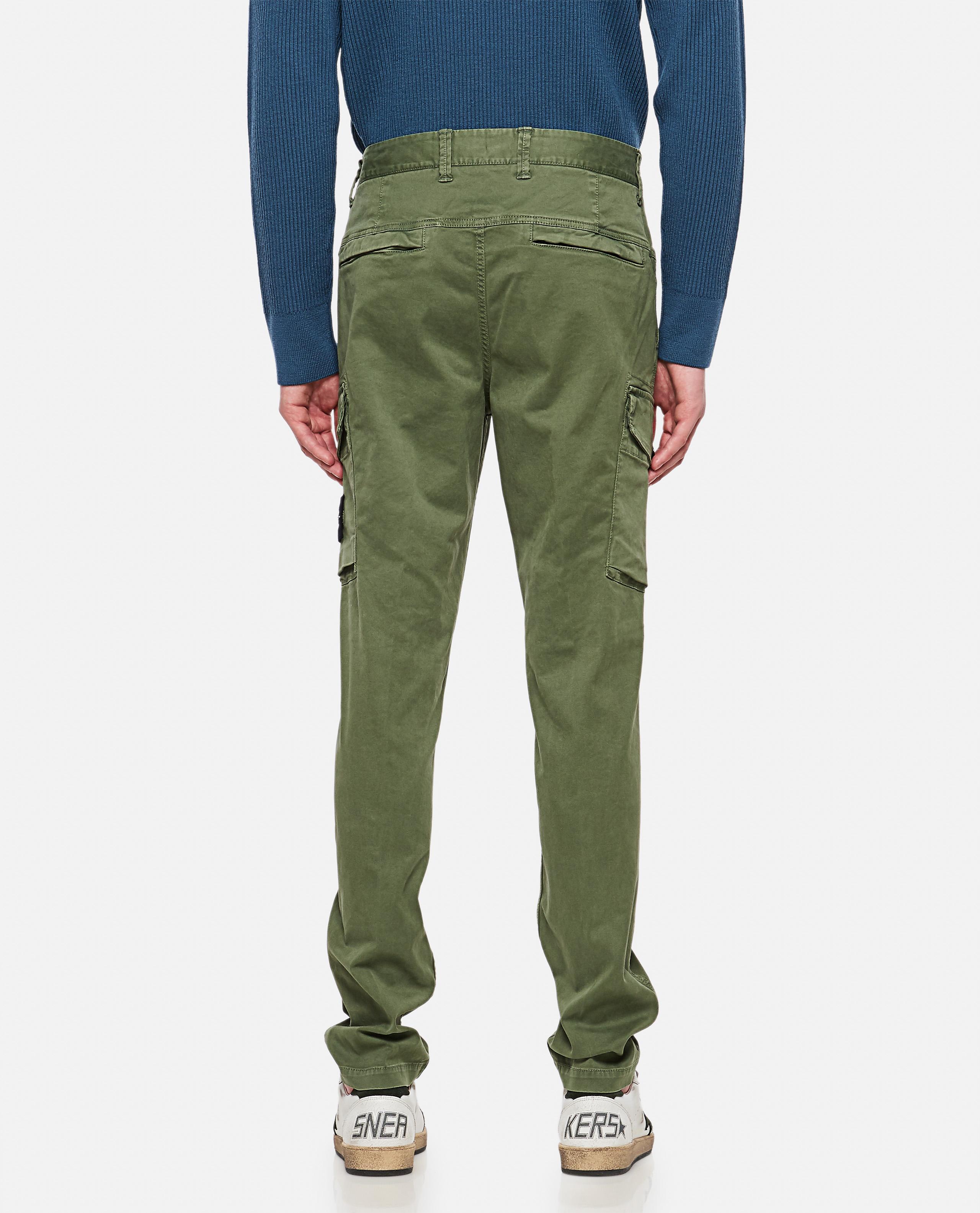 Stone Island Cotton Twill Slim Cargo Pants in Green for Men | Lyst