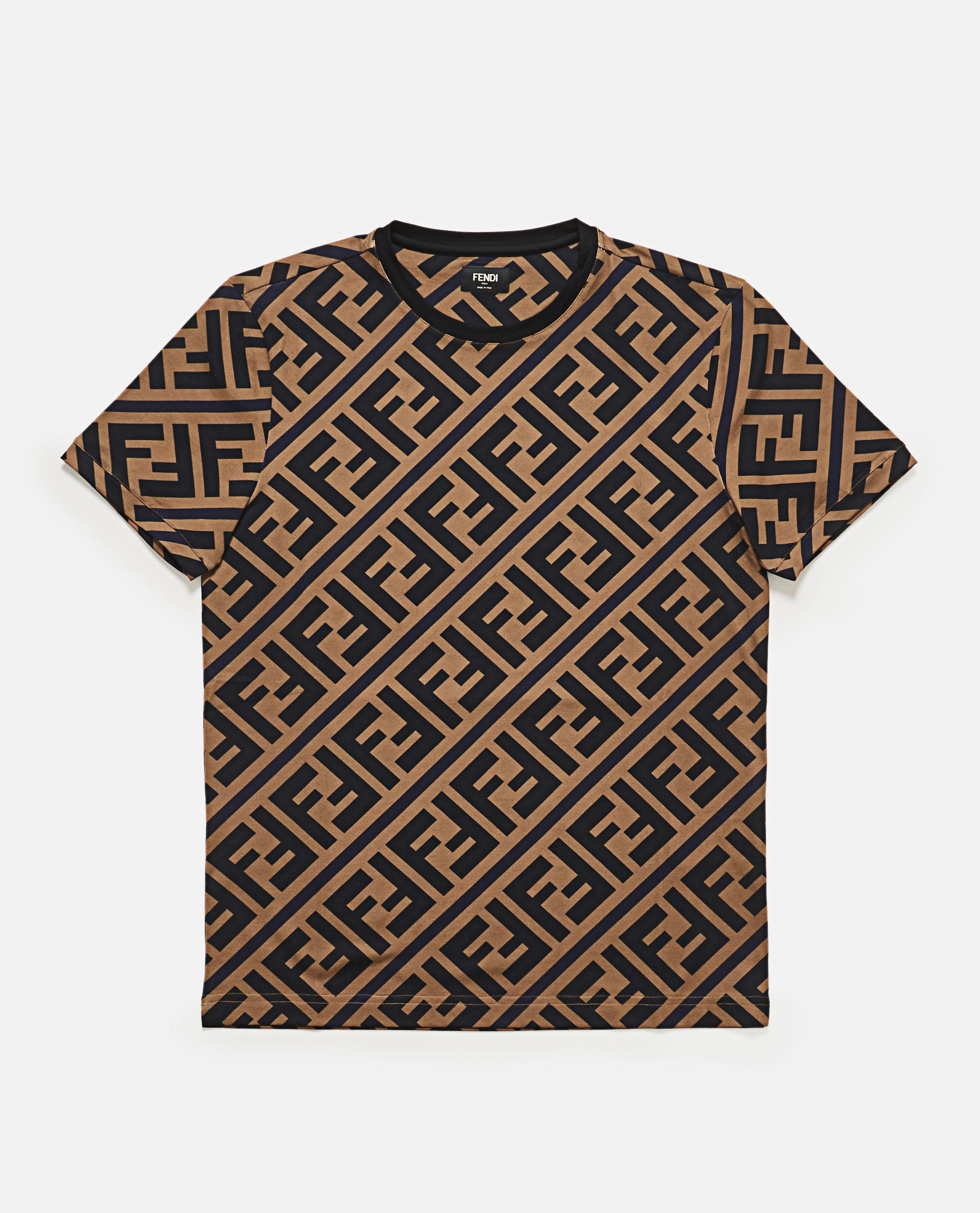 Fendi Logo T-shirt in Brown for Men | Lyst