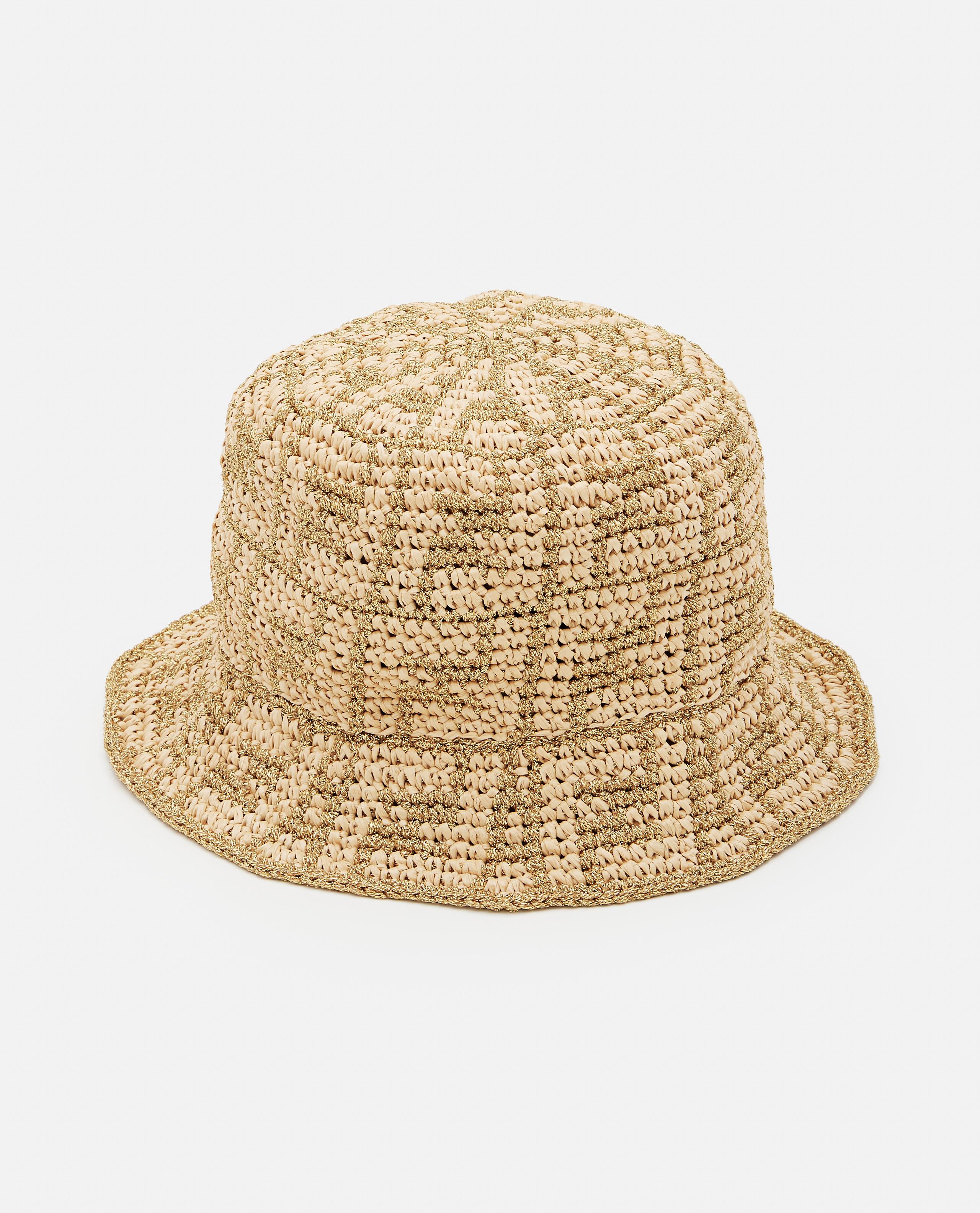 Fendi Raffia Ff Bucket Hat in Beige 