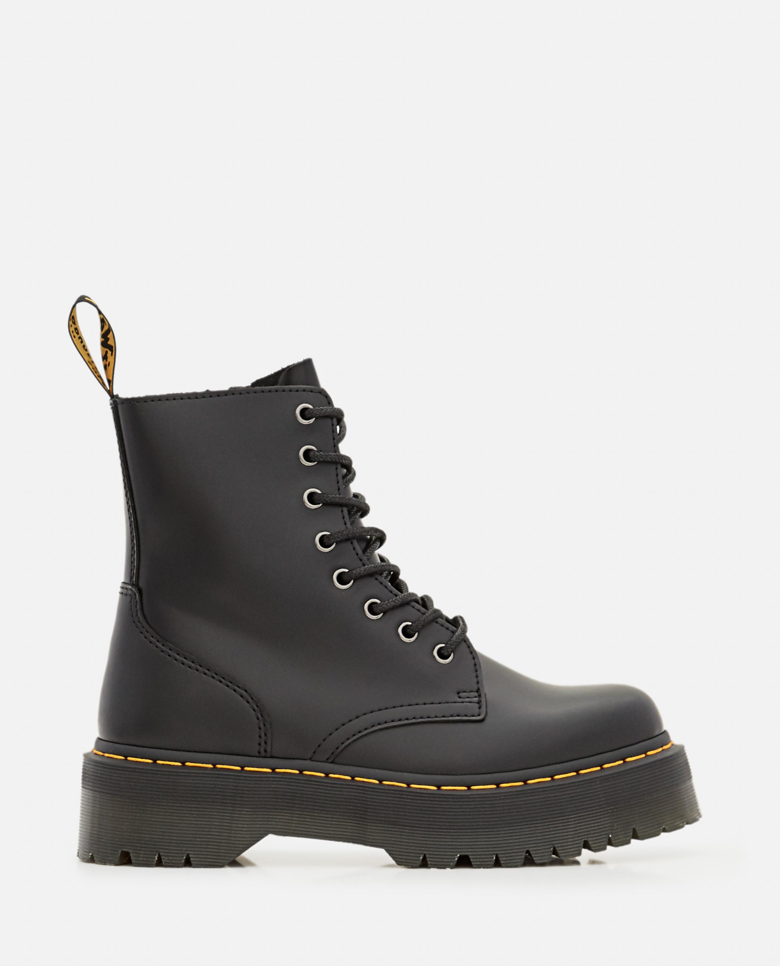 Dr. Martens Jadon Polished Smooth Leather Boots in Red | Lyst