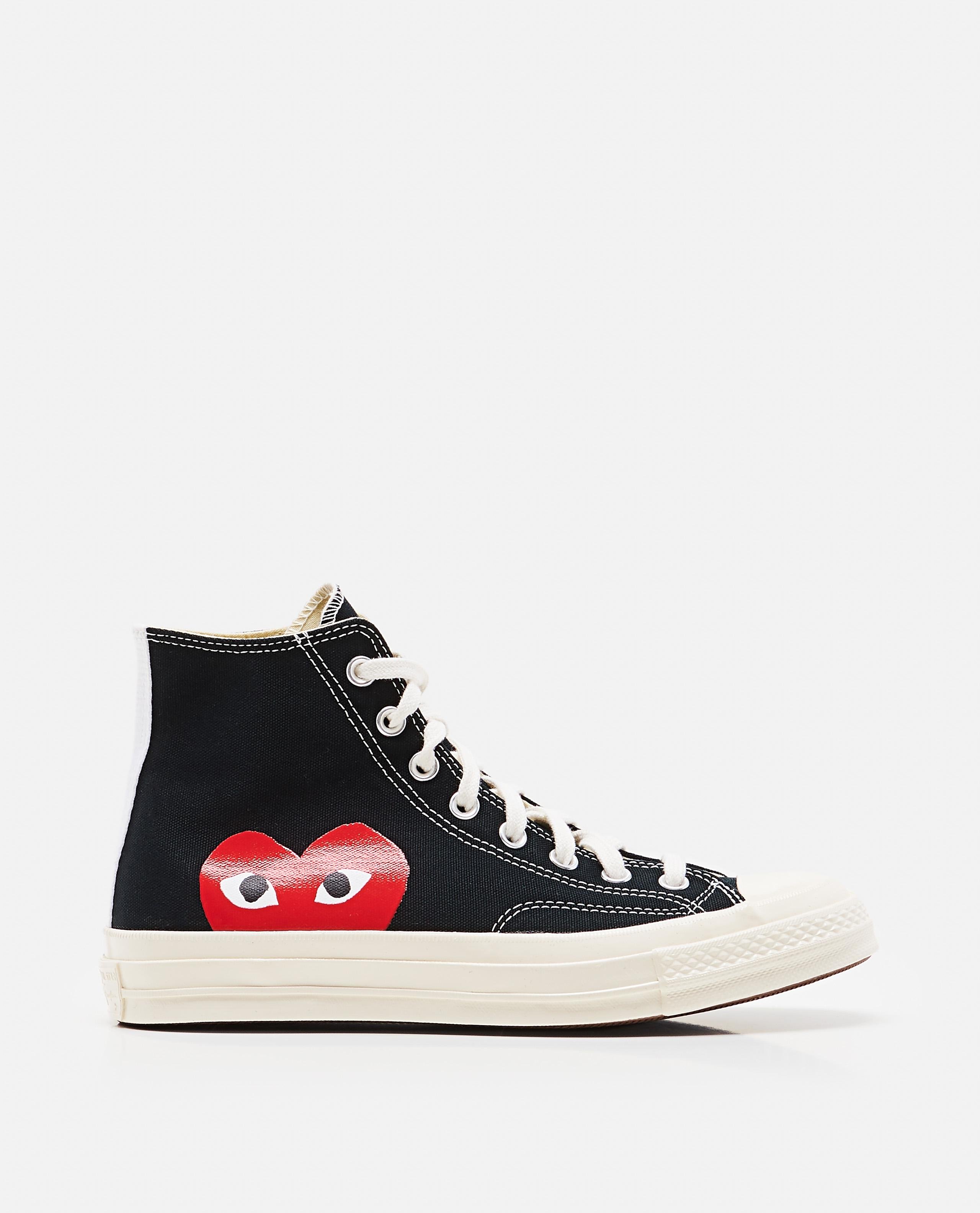 black high top converse with heart