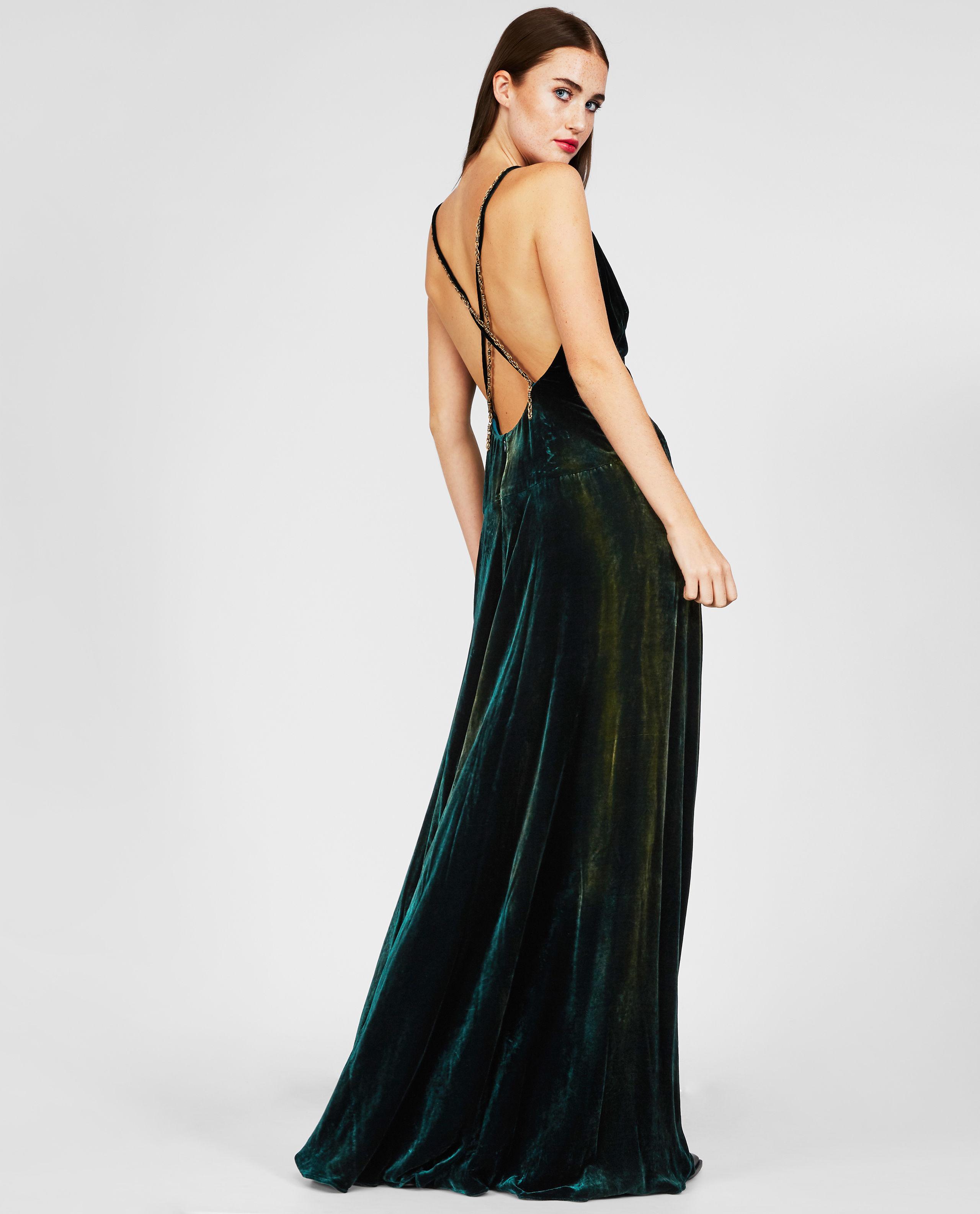 Ralph Lauren Collection Dress In Velvet in Green | Lyst