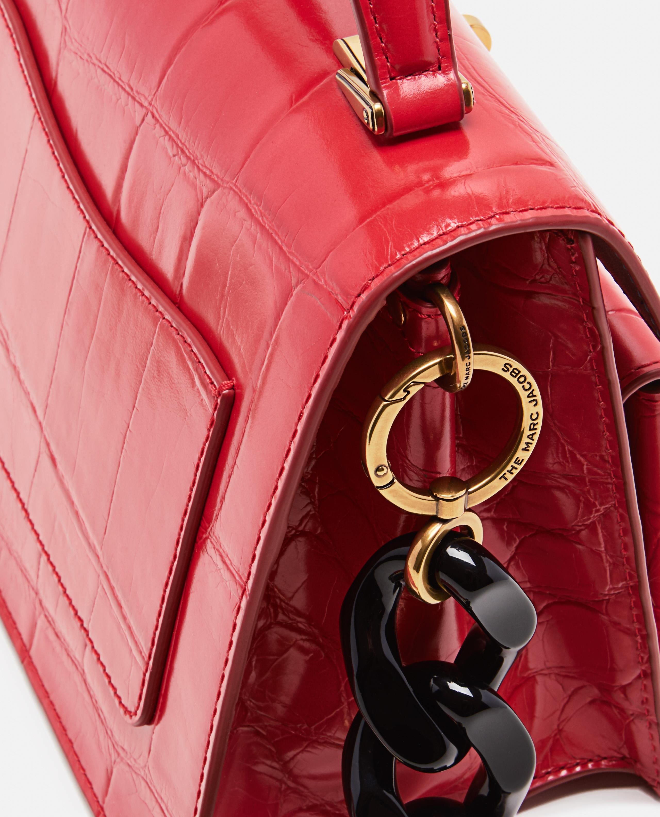 marc jacobs the downtown croc embossed leather shoulder bolsa