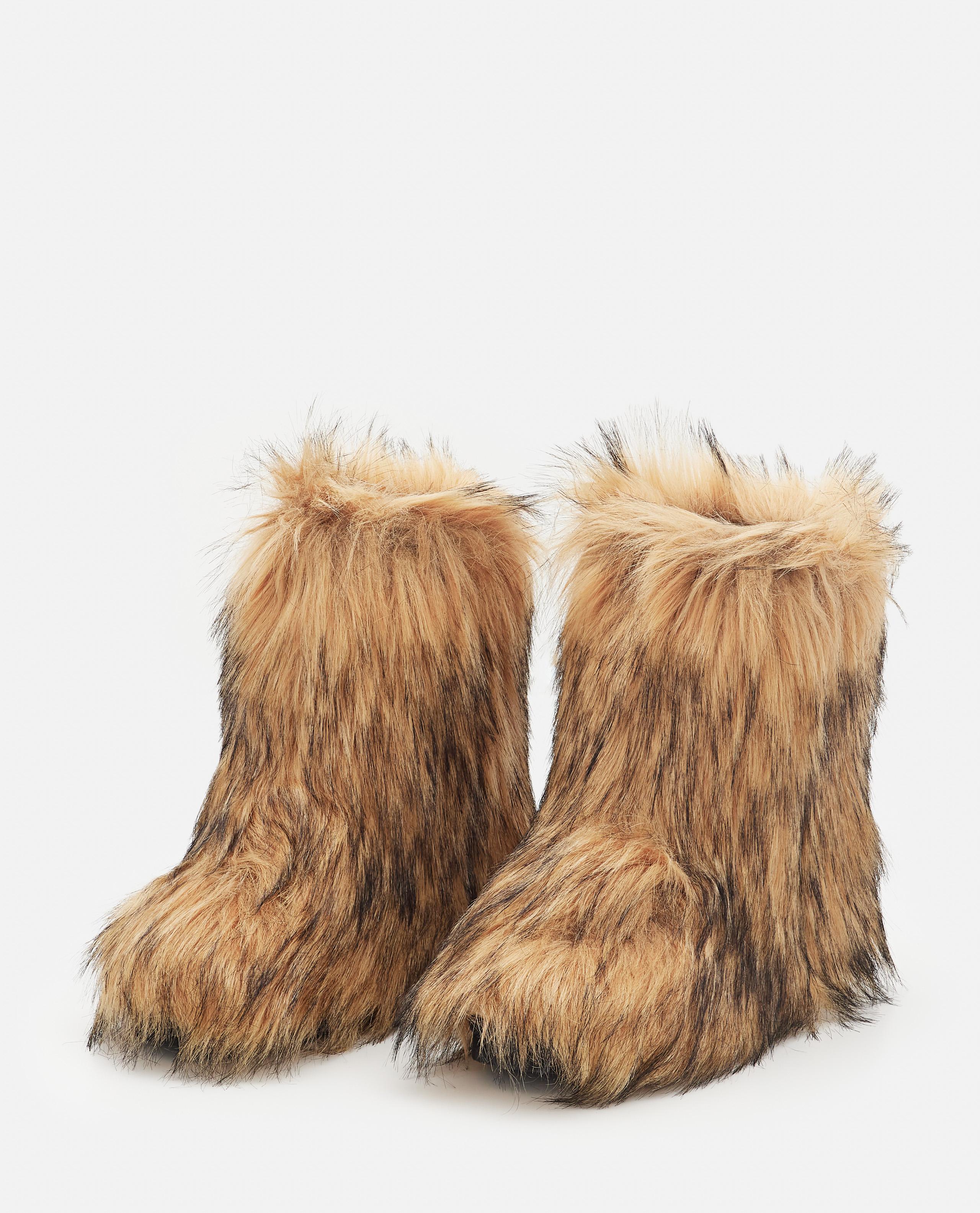 Stand Studio Faux Fur Rider Boots in Brown | Lyst