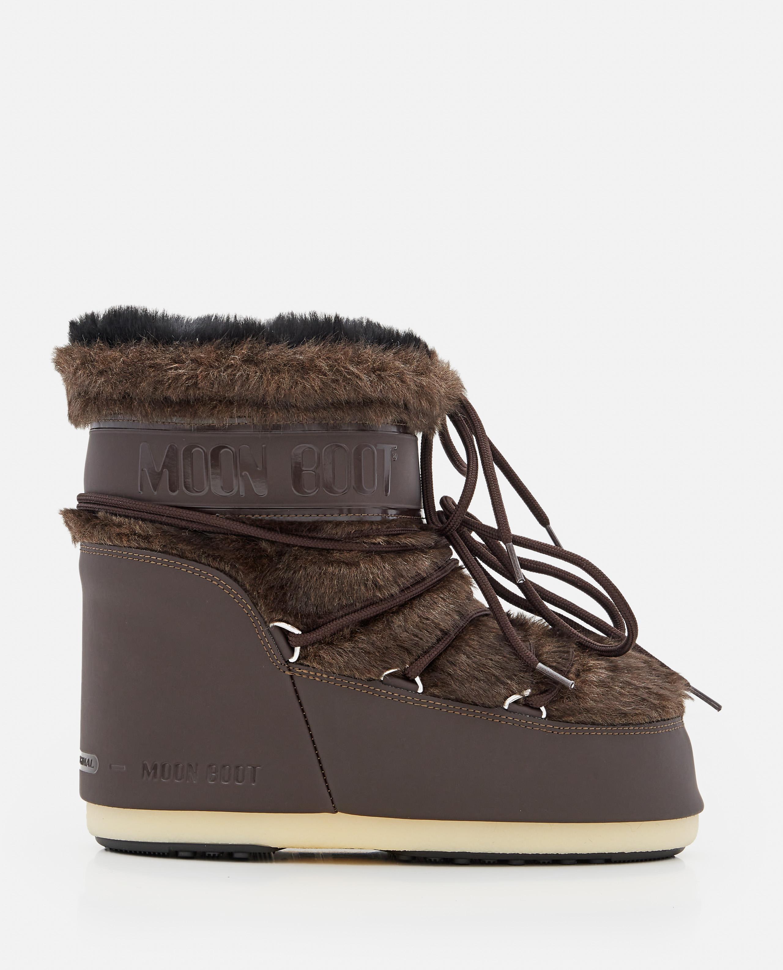 Moon Boot Icon Faux Fur Low Boots in Brown | Lyst