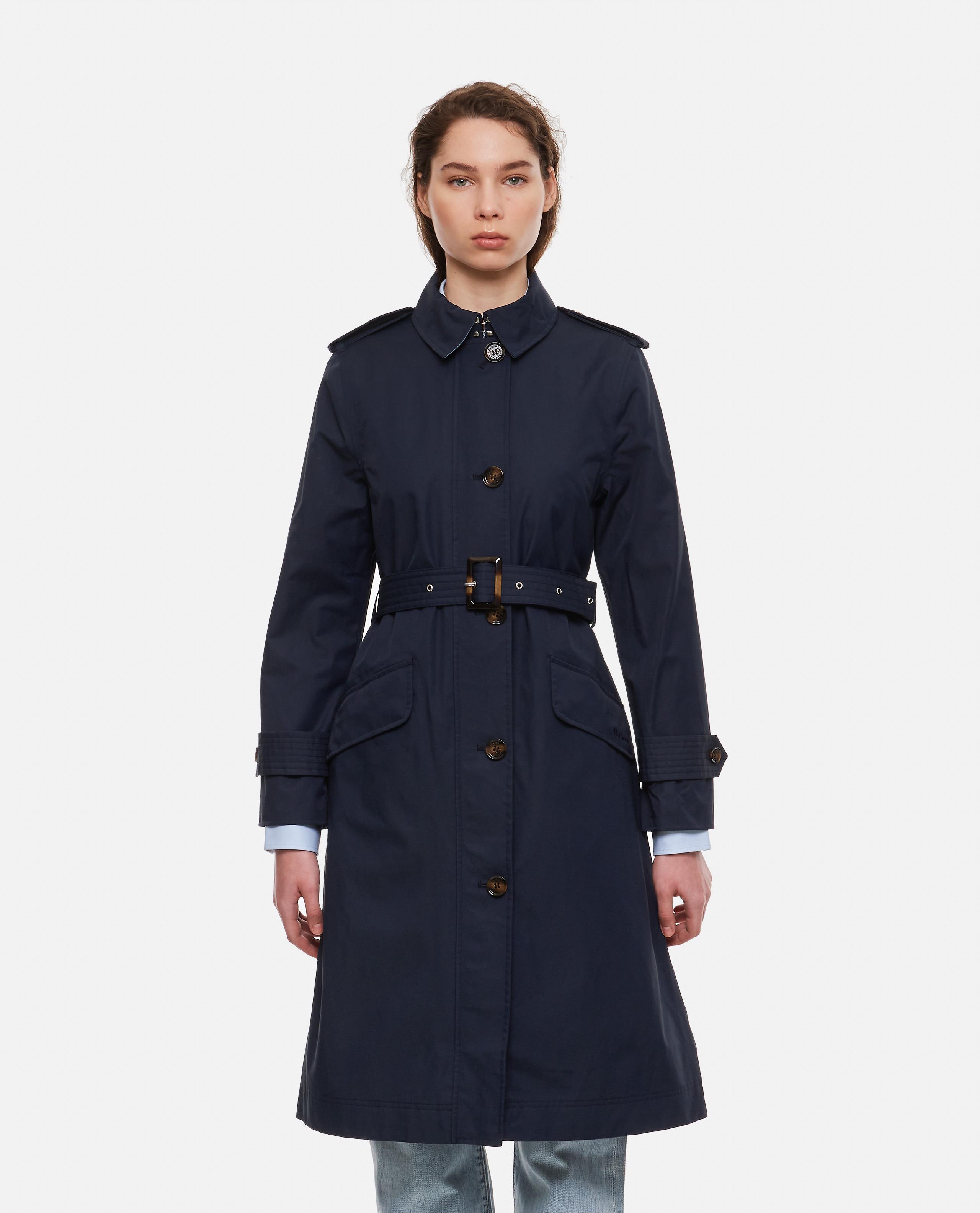 Barbour Camilla Trench Coat in Blue | Lyst