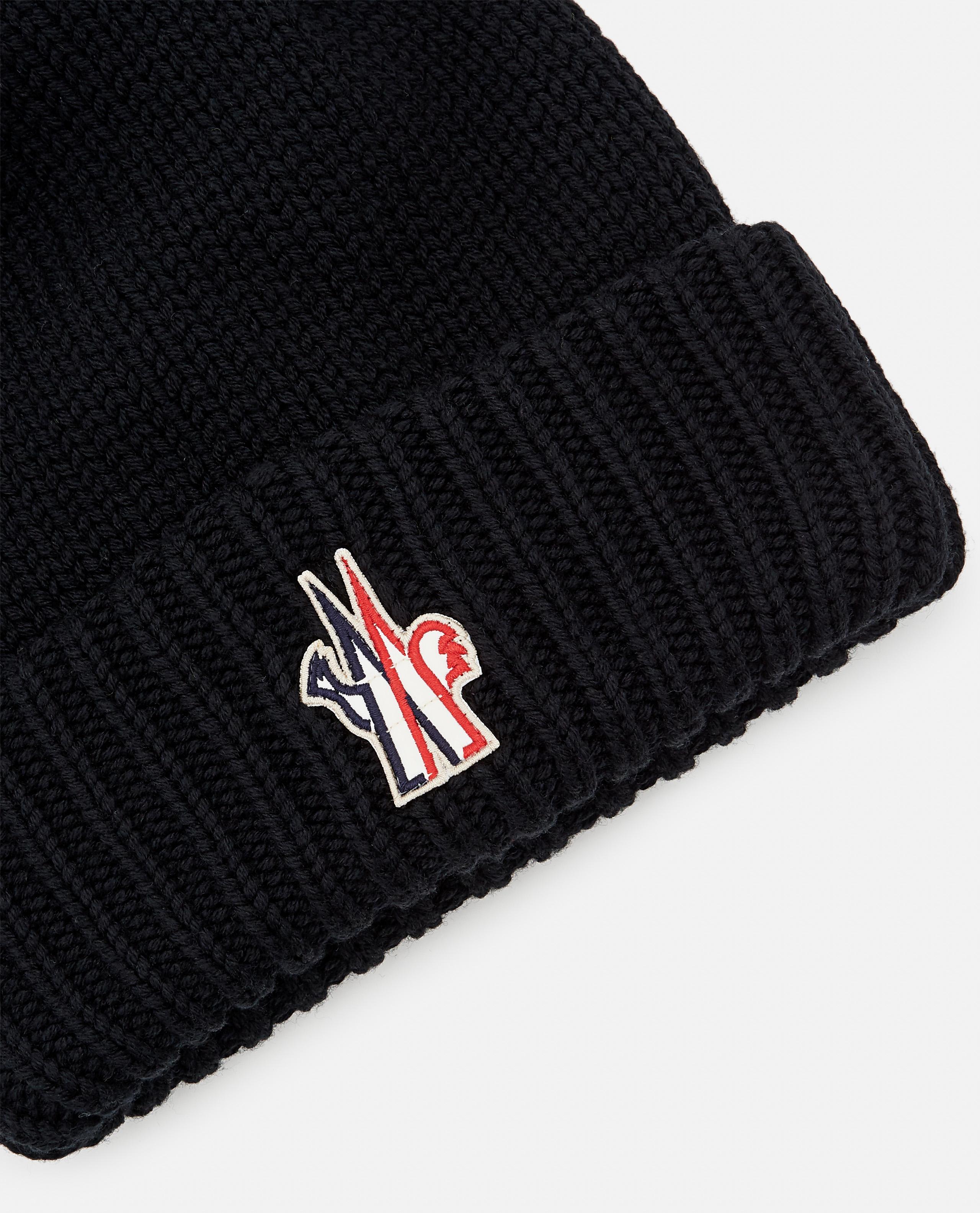 Moncler Wool Rib Knit Beanie Hat in 