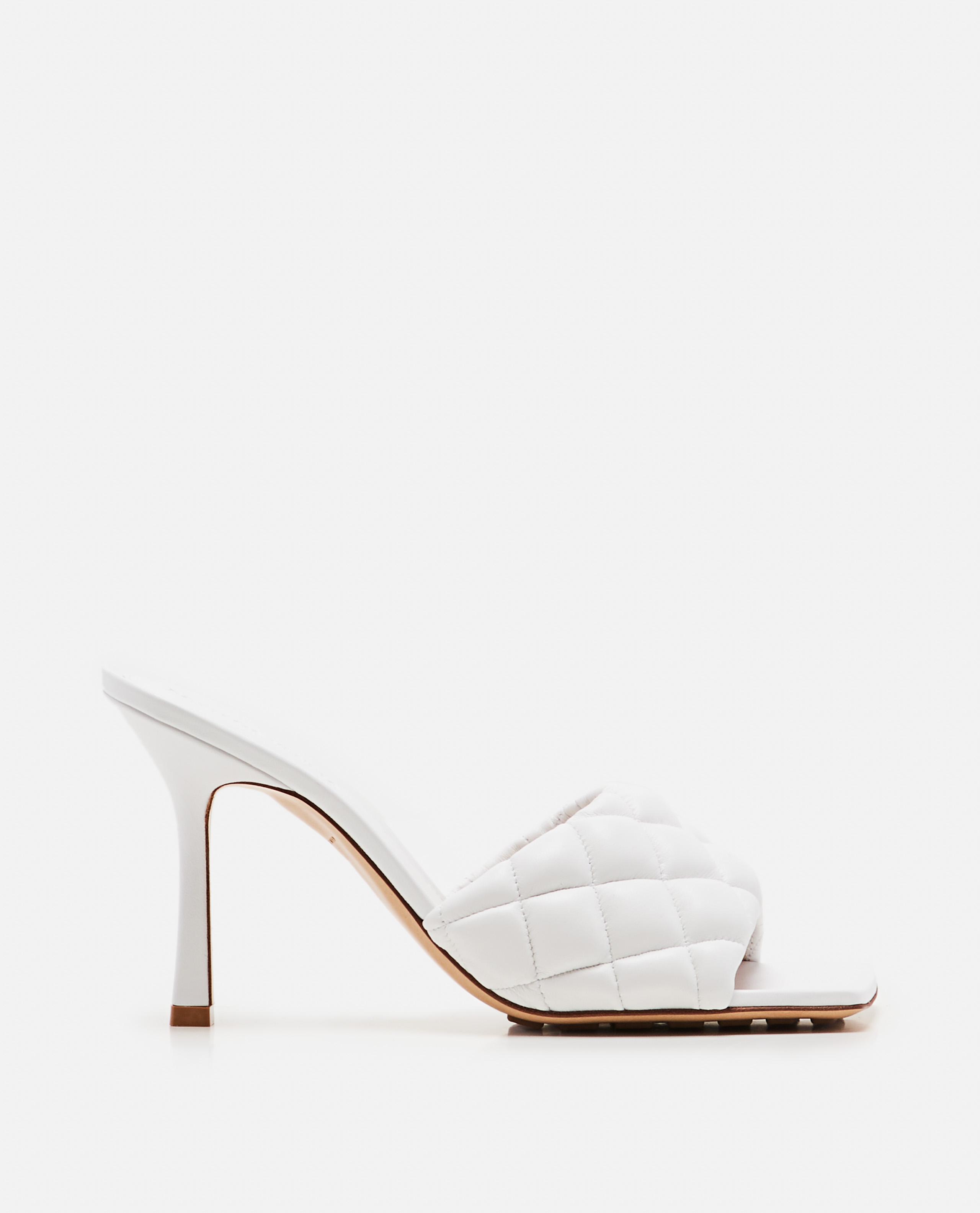 Bottega Veneta Leather Padded Sandals in White - Lyst