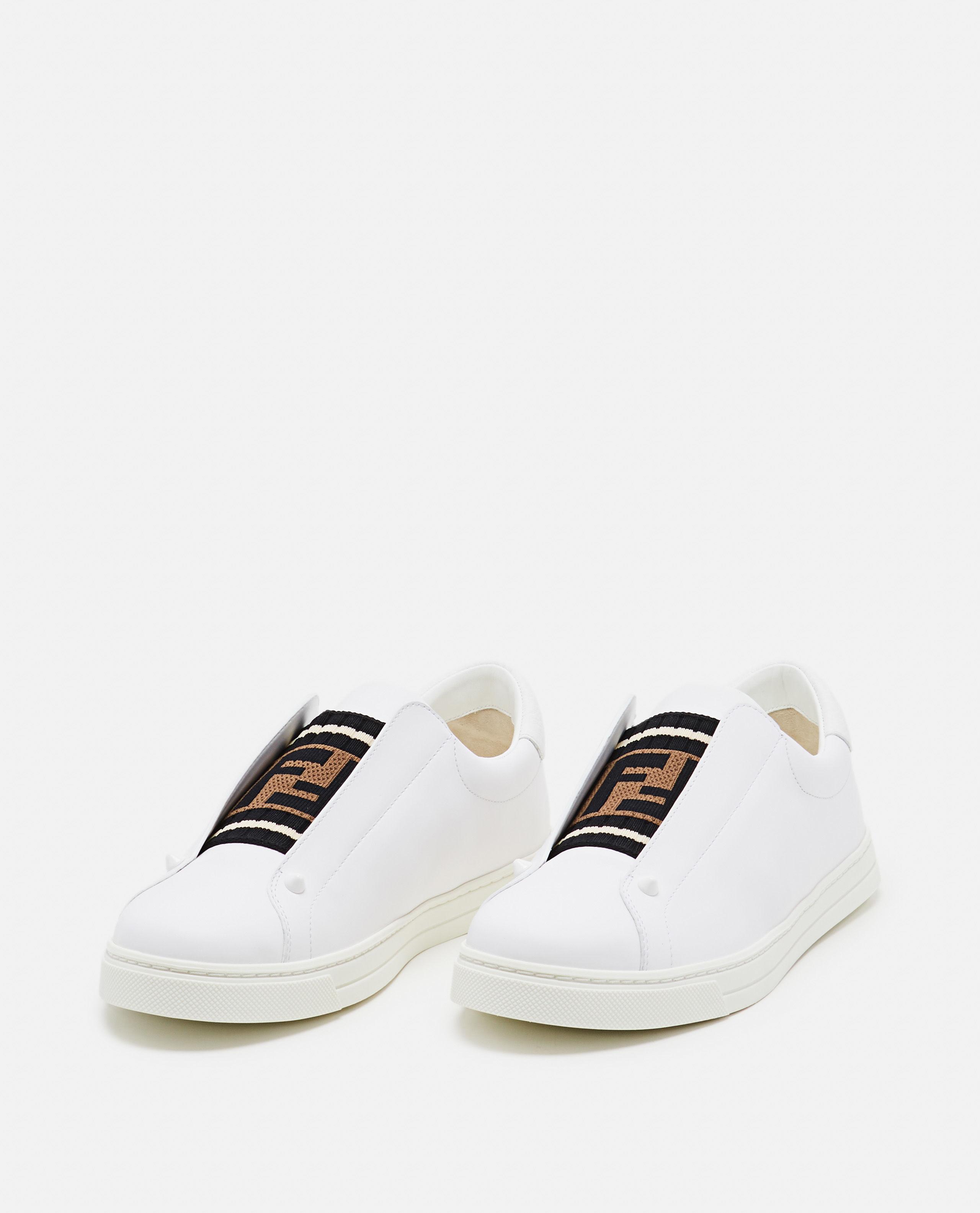 Fendi Leather Sneaker Slip On in White 
