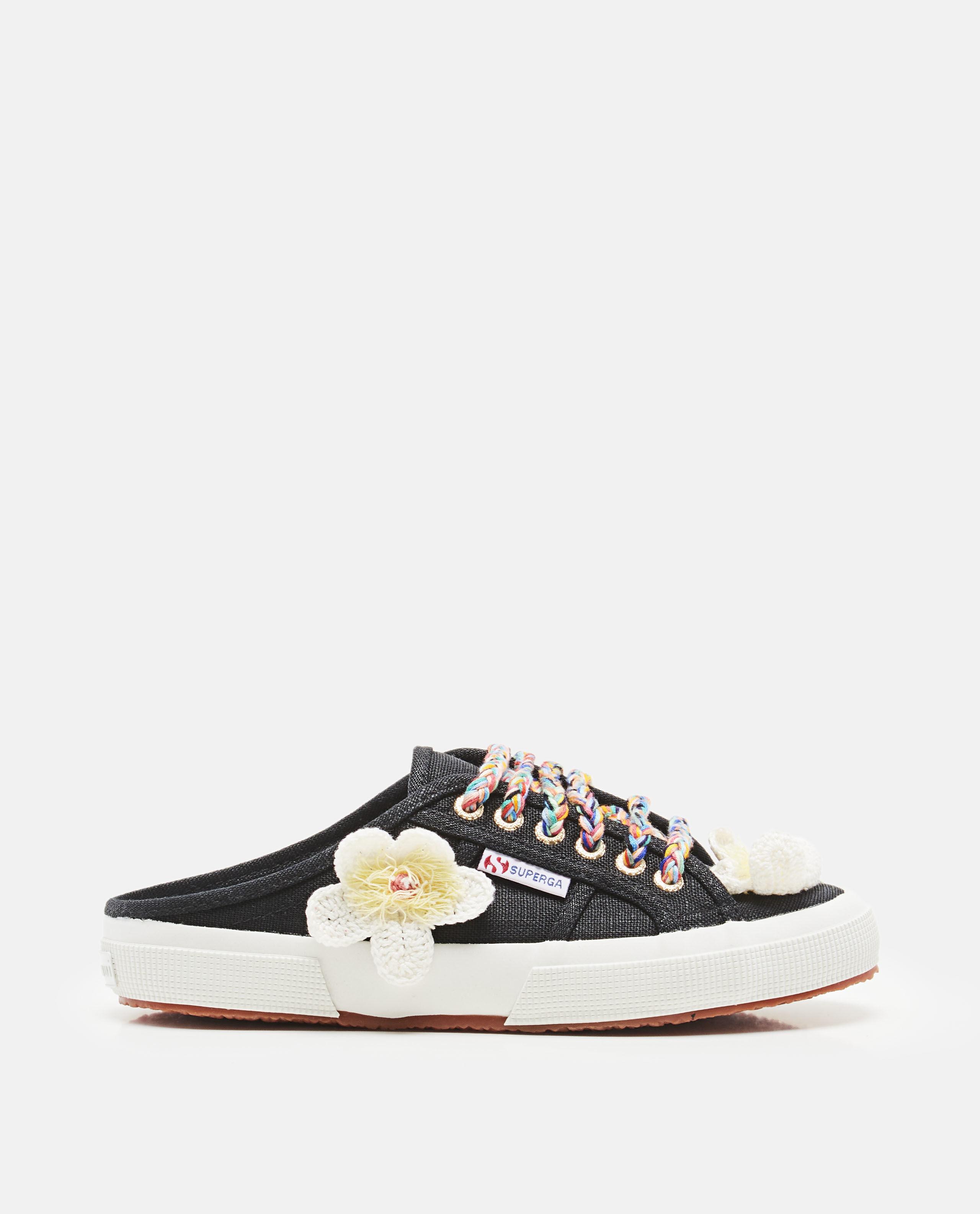 Alanui Rubber X Superga Flower Backless Sneakers in Black