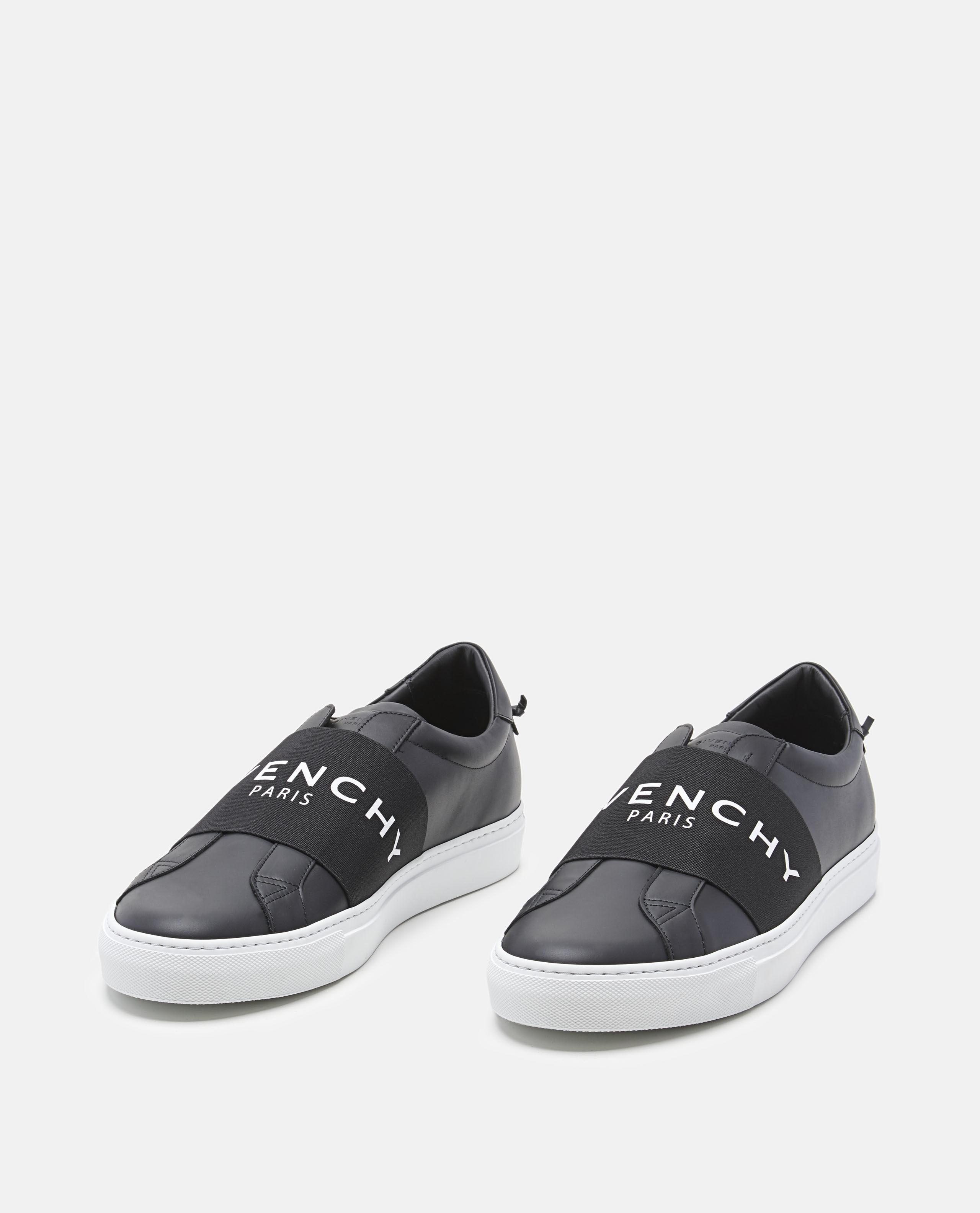 Givenchy Leather Paris Elastic Band Sneaker in Black for Men - Lyst