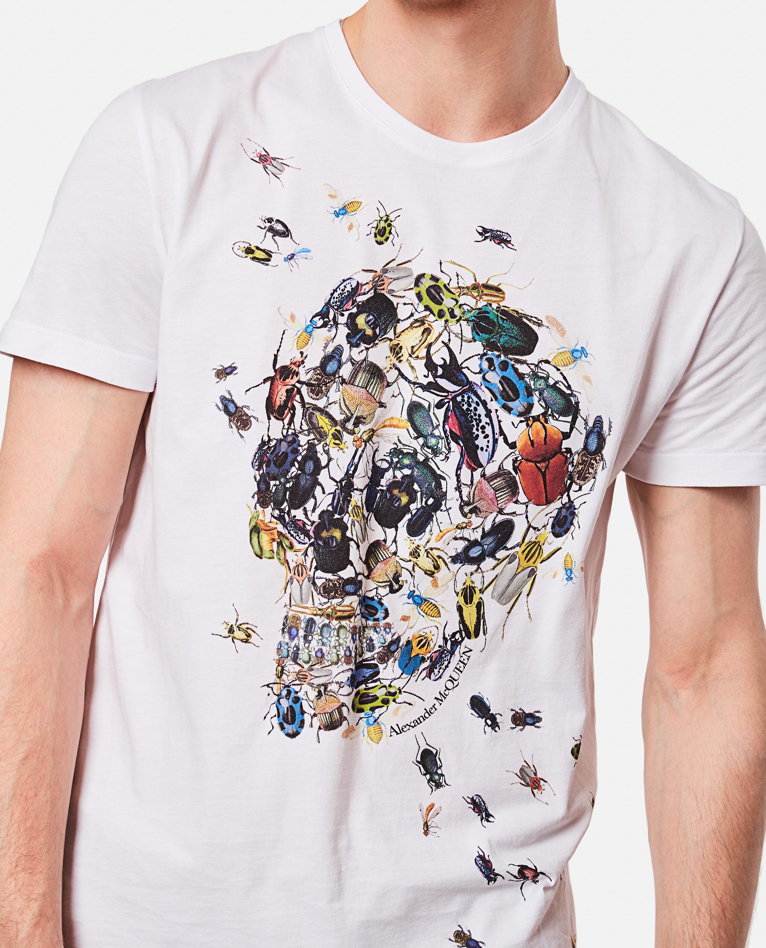 Alexander McQueen Tshirt With Beetle Skull Print in White for Men Lyst
