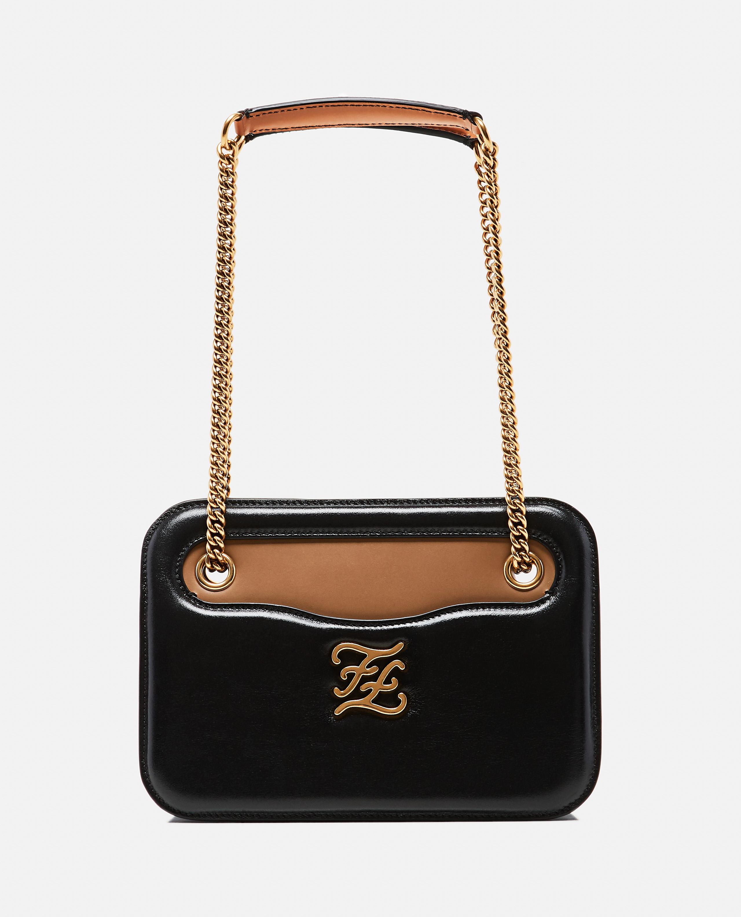 Erklæring inkompetence halskæde Fendi Leather Karligraphy Pocket Bag in Black - Lyst