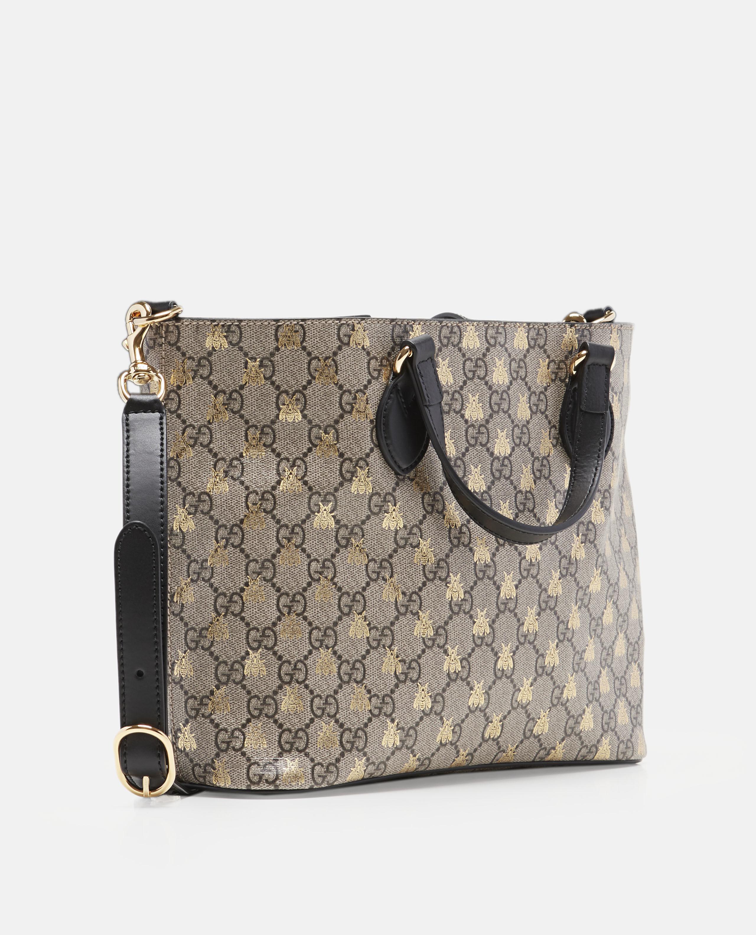 Borsa Shopping In Tessuto GG Supreme Con ApiGucci in Pelle da Uomo colore  Marrone | Lyst