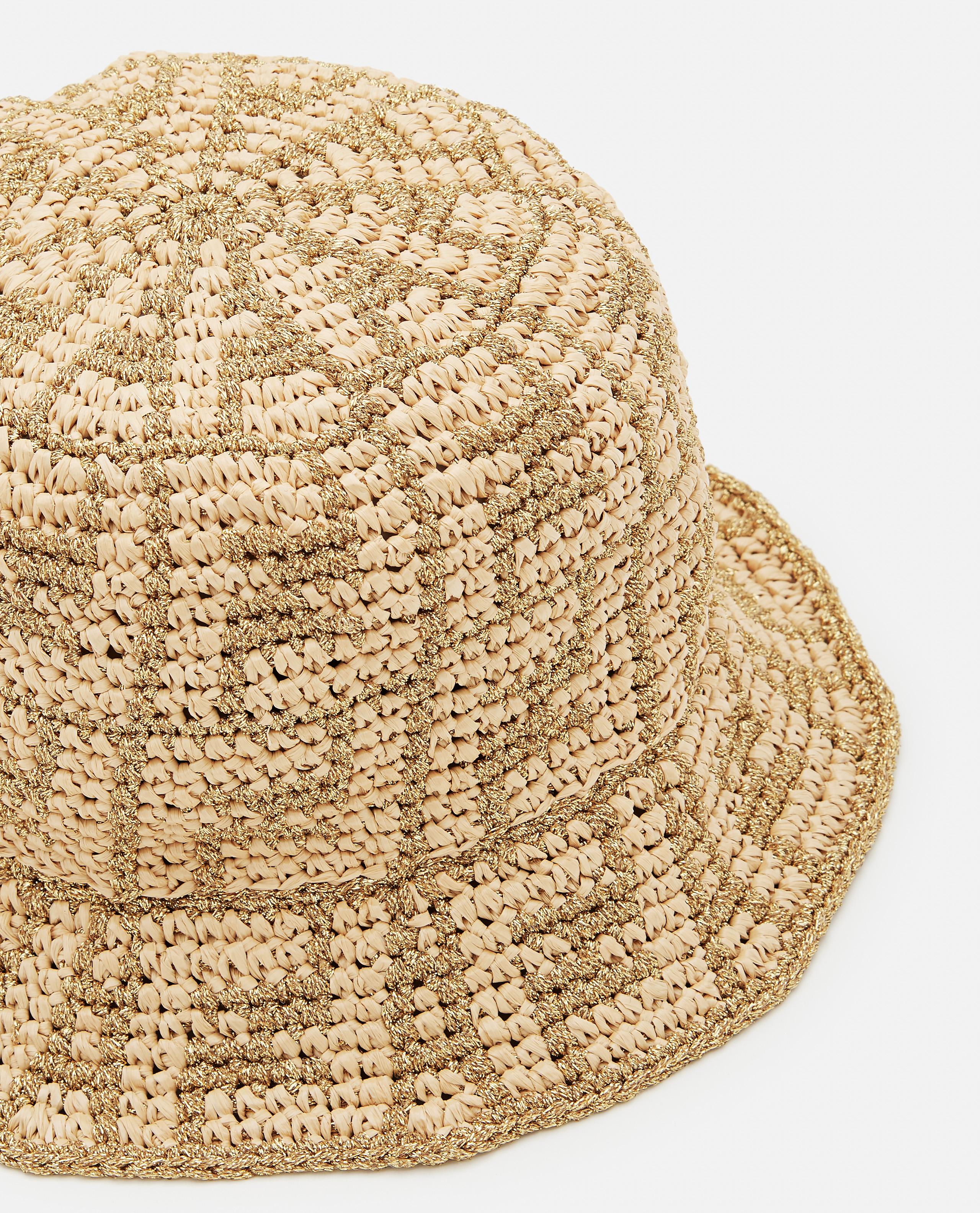 Fendi Raffia Ff Bucket Hat in Beige 