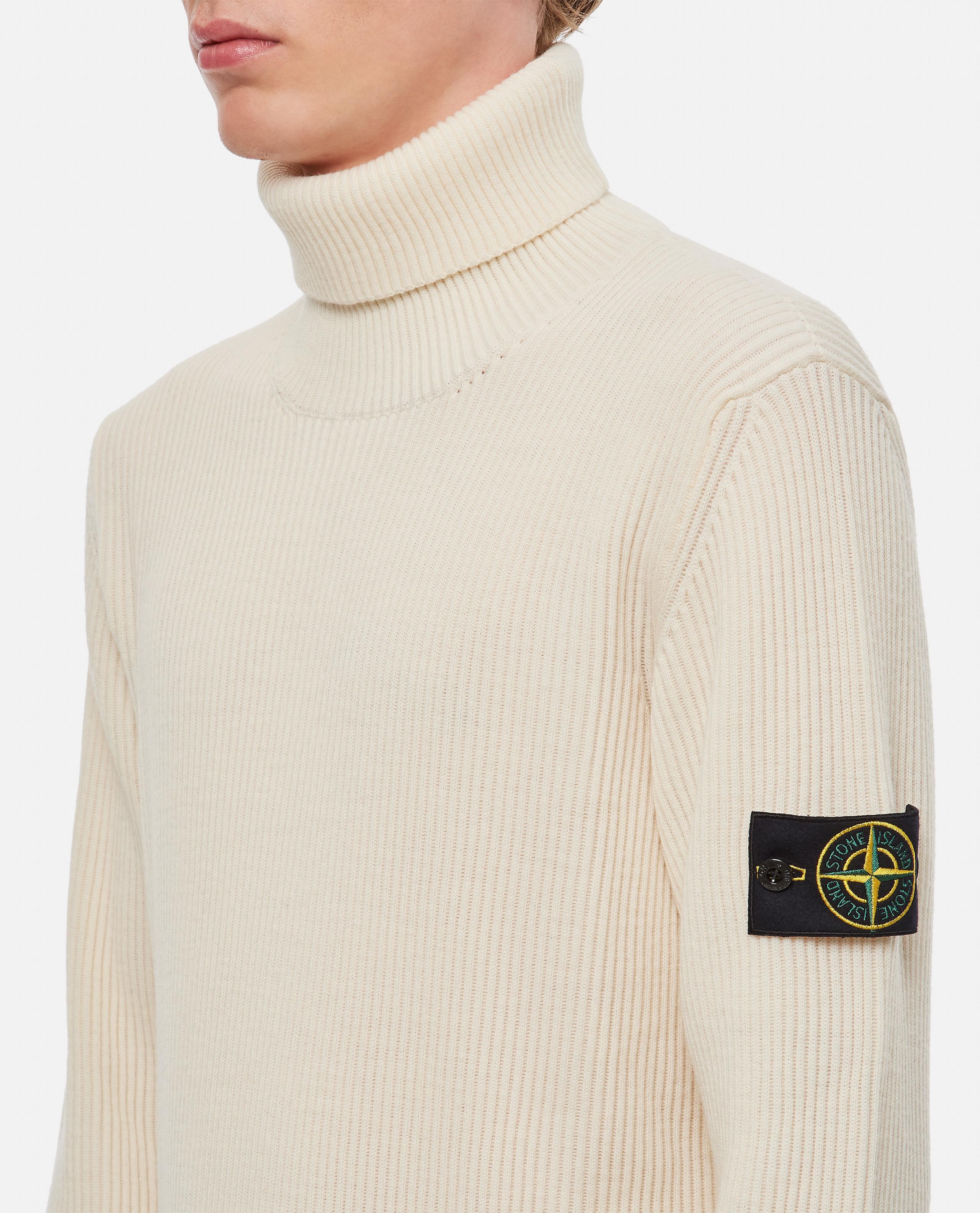 Stone Island Wool Turtleneck in Natural for Men | Lyst