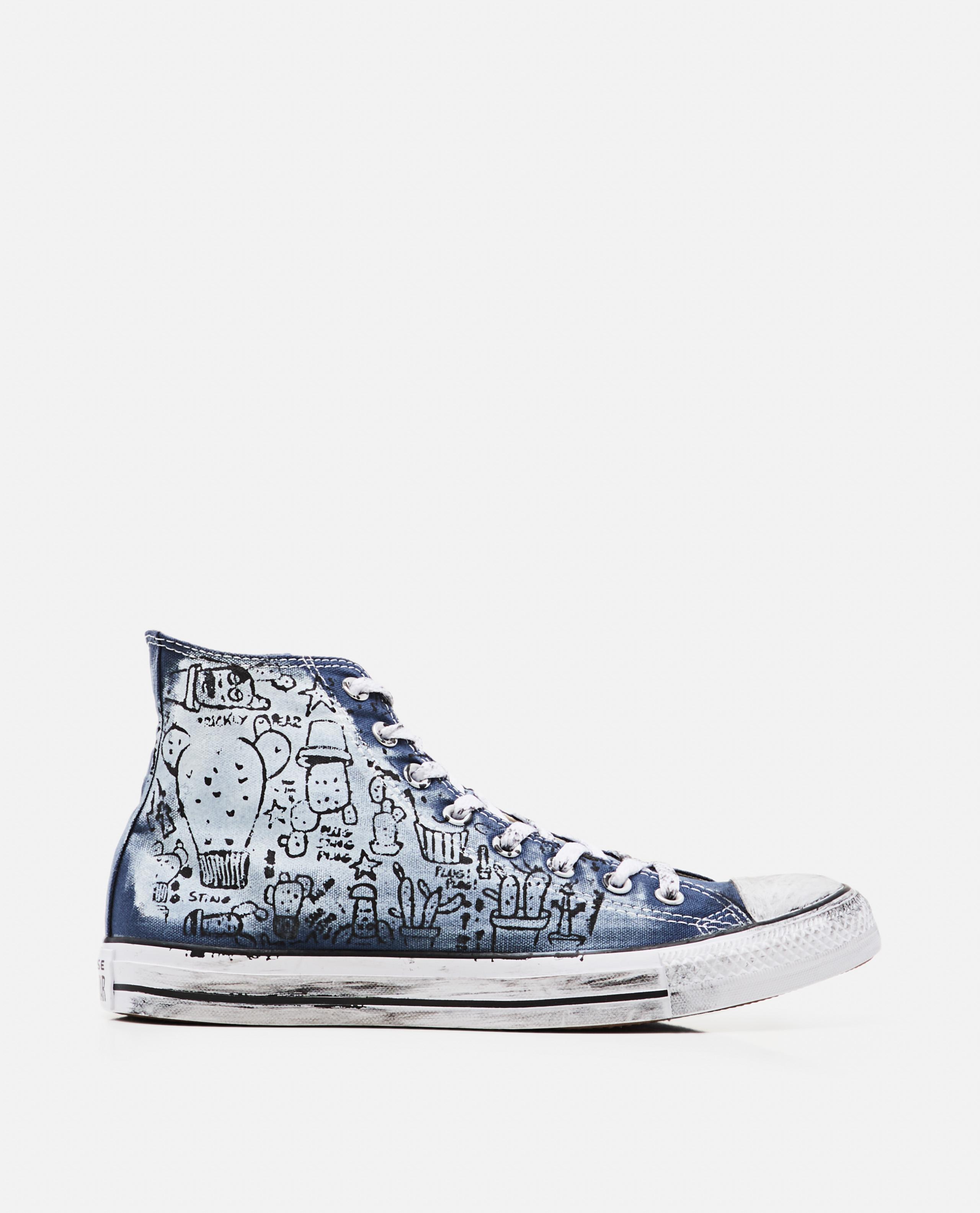 Converse Hand-painted Graffiti Chuck Taylor All Star High Top in Azure  (Blue) for Men - Lyst