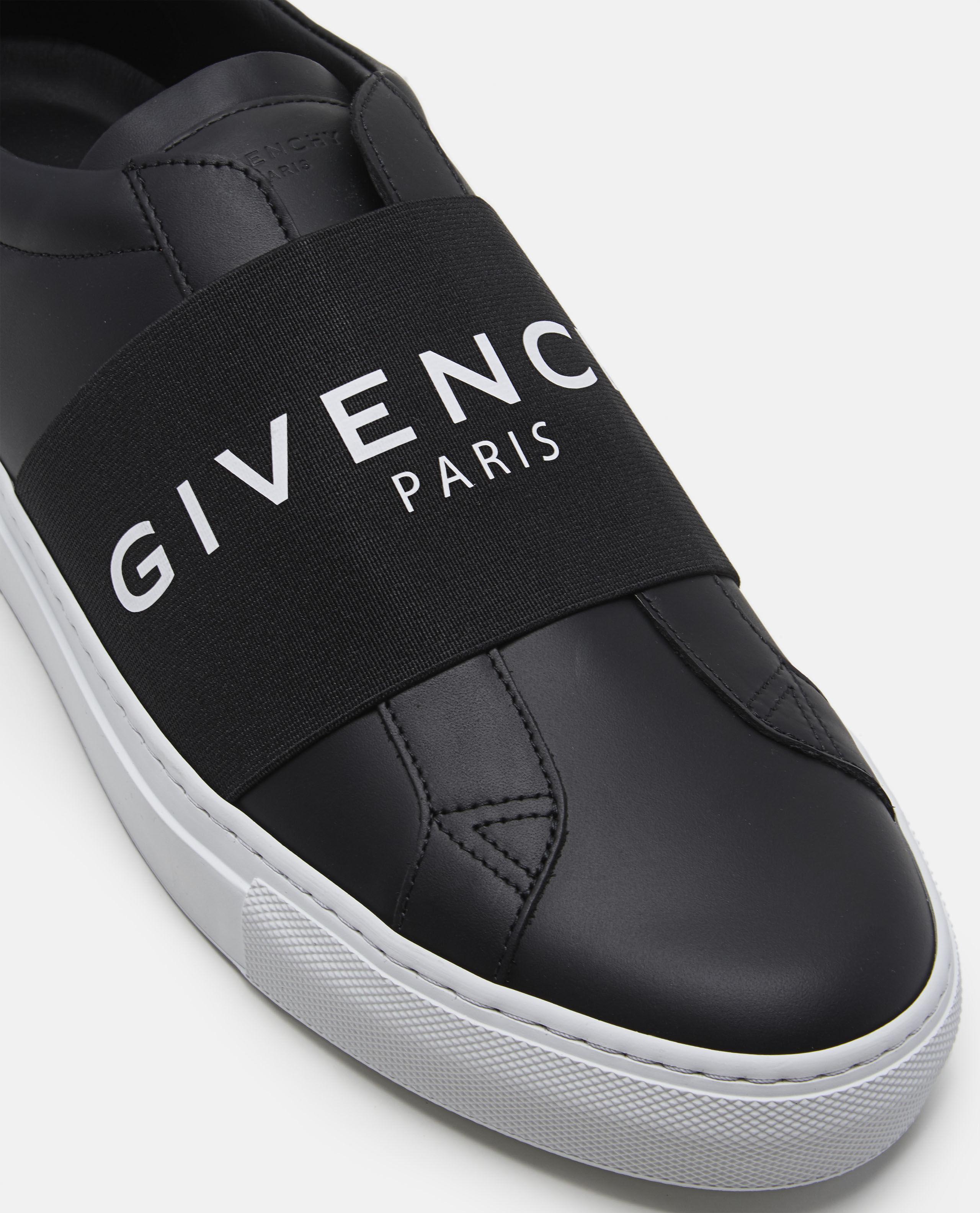 Givenchy Leather Paris Elastic Band Sneaker in Black for Men - Lyst