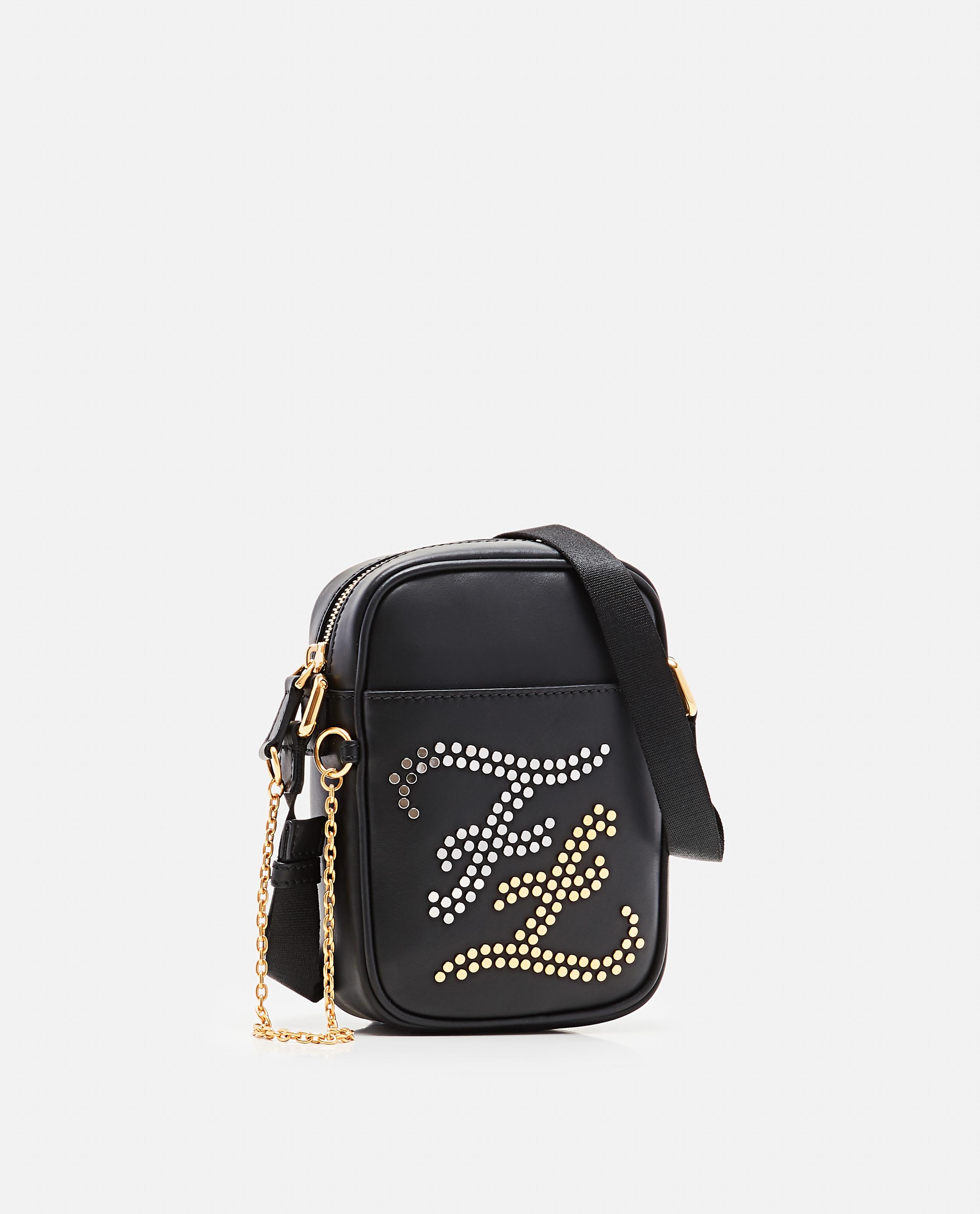 Fendi Leather Crossbody Bag in Black for Men Lyst