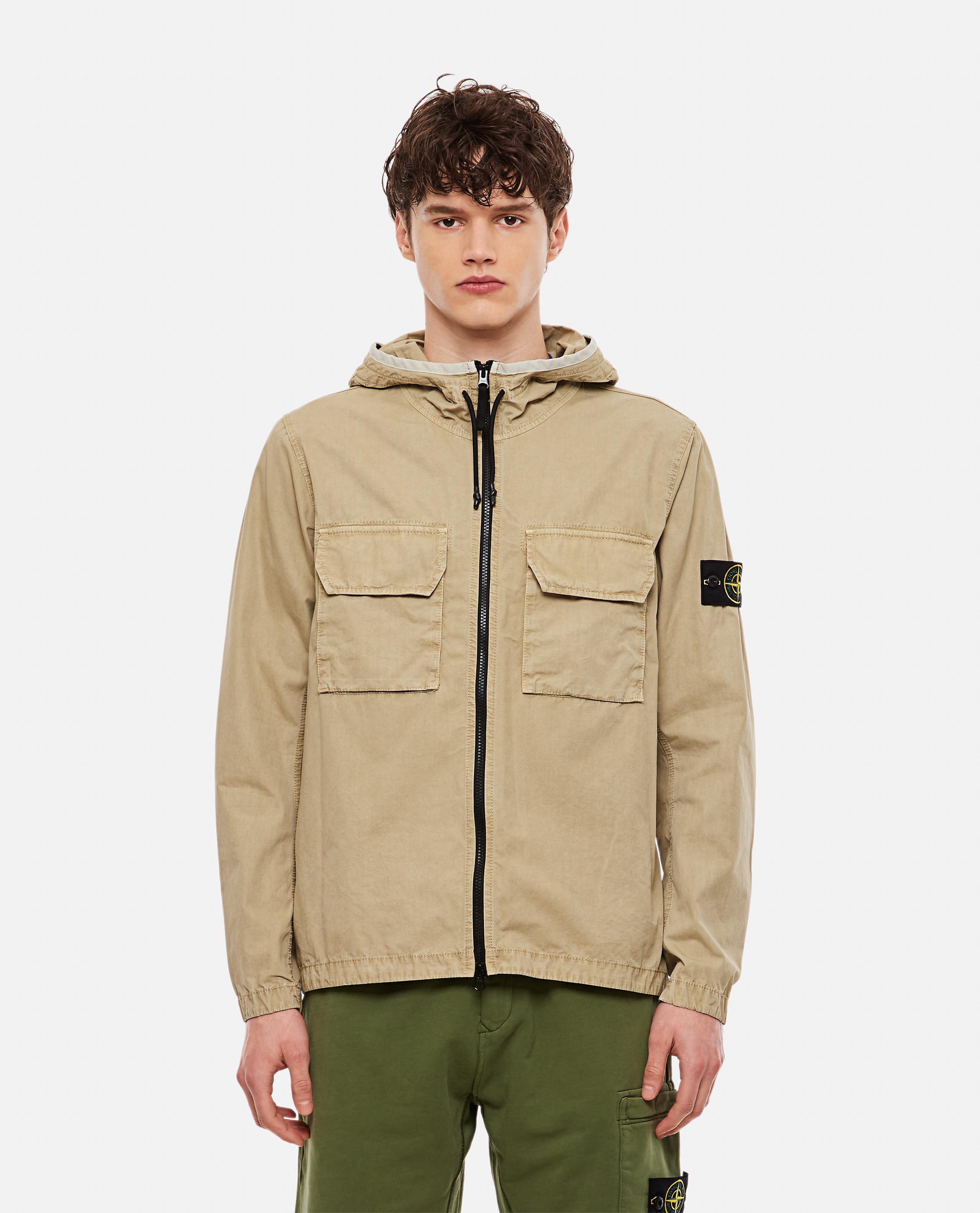 Stone Island Cotton Hooded Overshirt in 