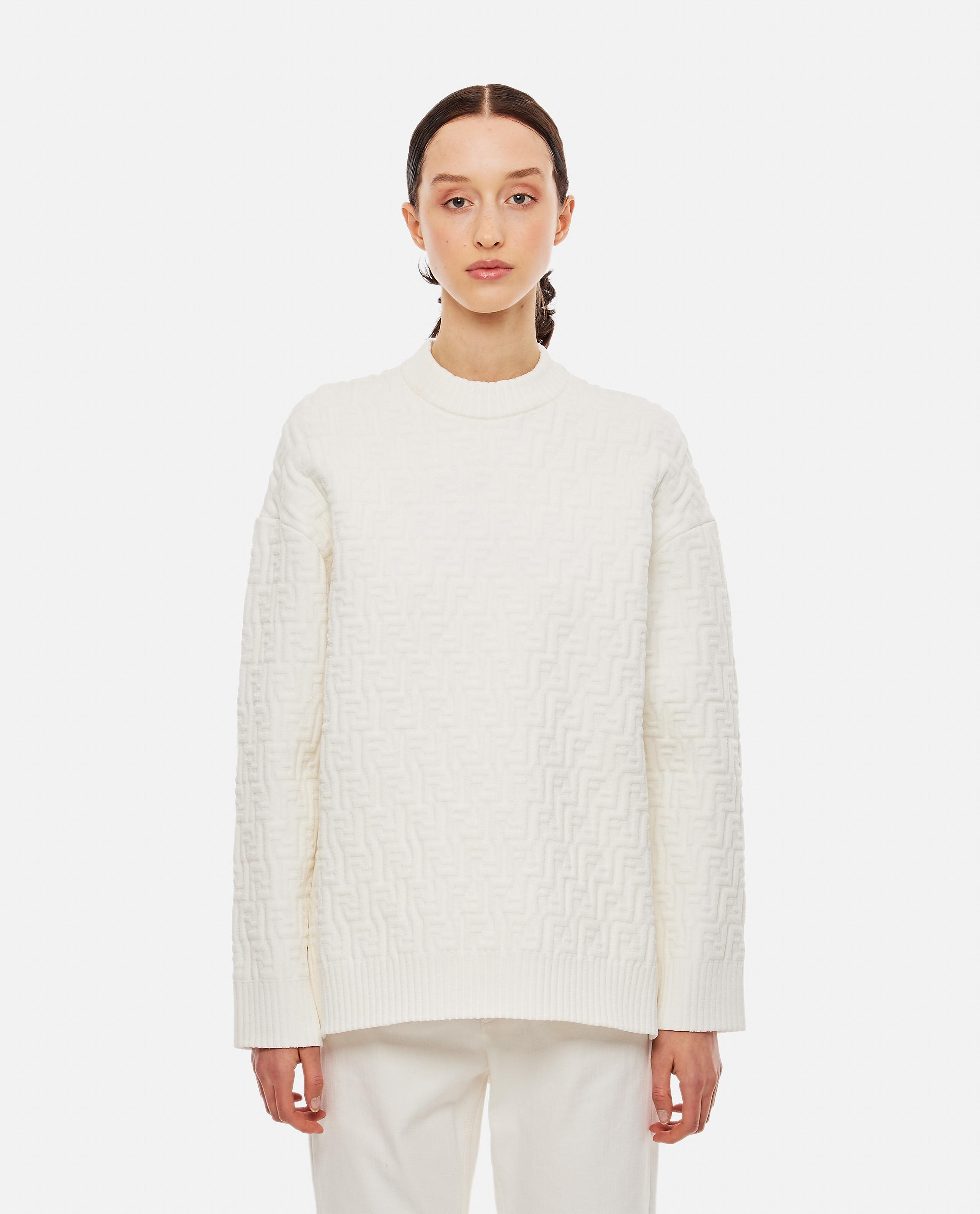 Fendi Ff Embossed Knitted Viscose 