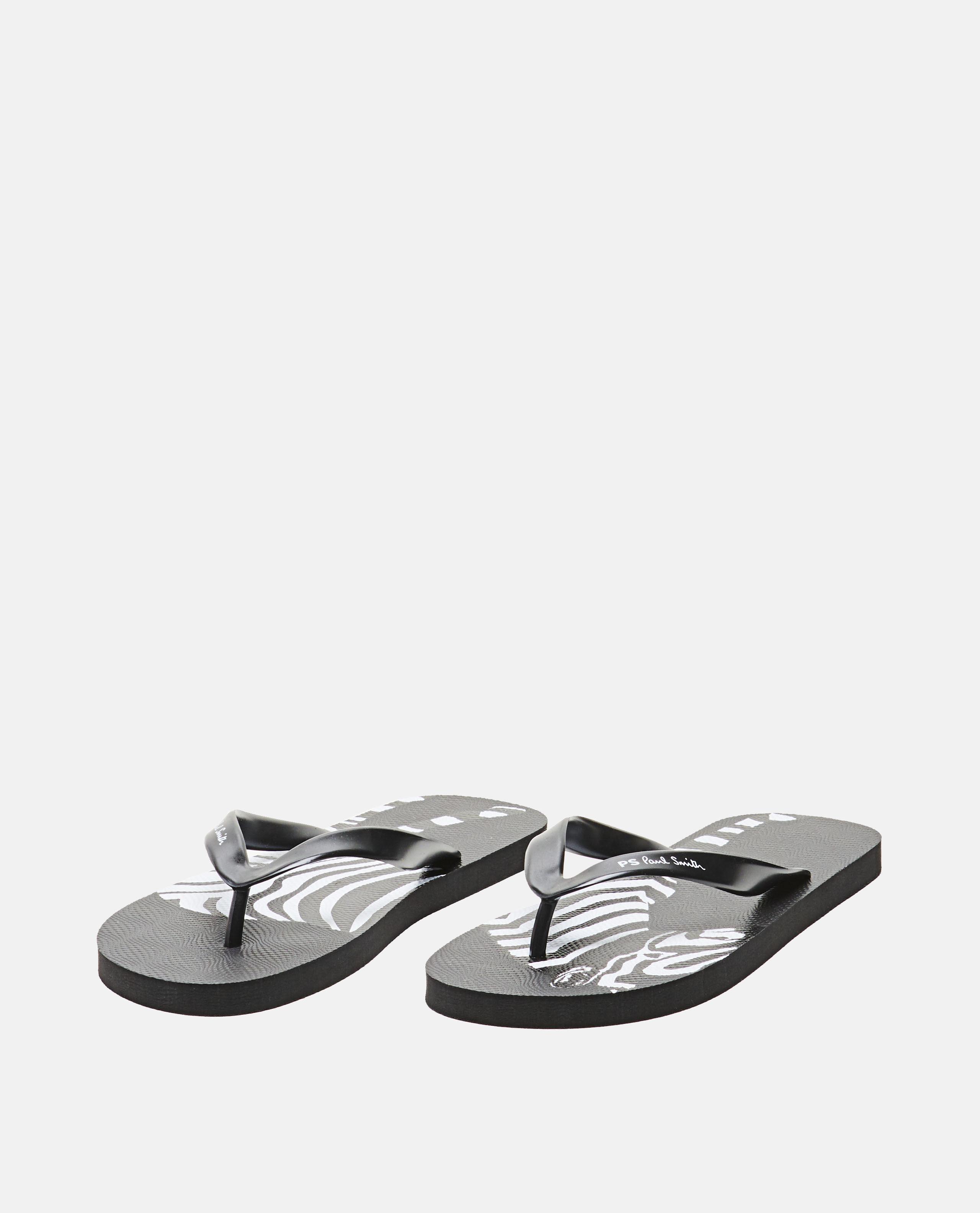 zebra flip flops