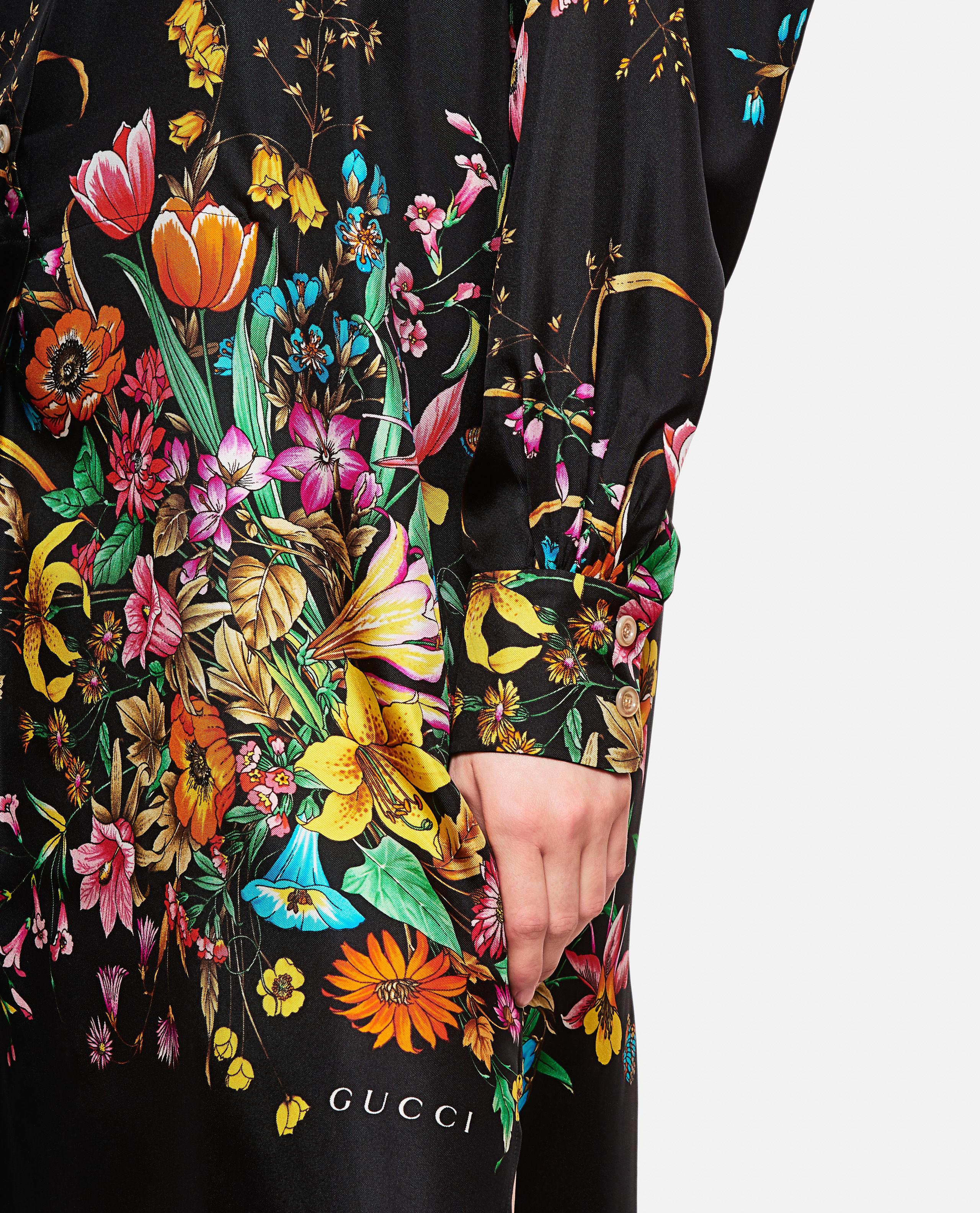 VESTITO FLOREALE NERO di Gucci in Nero | Lyst