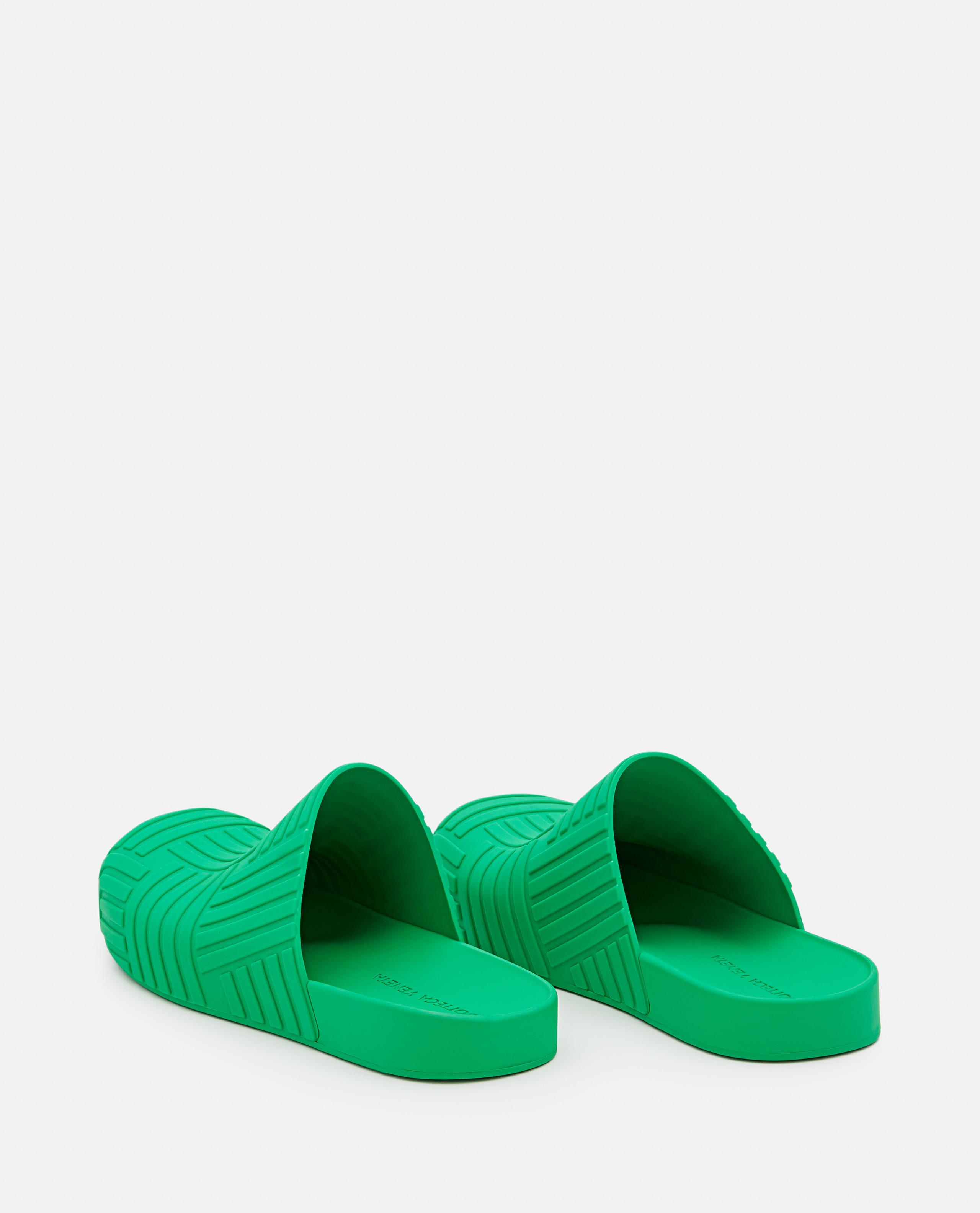 Bottega Veneta Rubber Pool Slides in Green for Men slides and flip flops Sandals and flip-flops Mens Shoes Sandals 