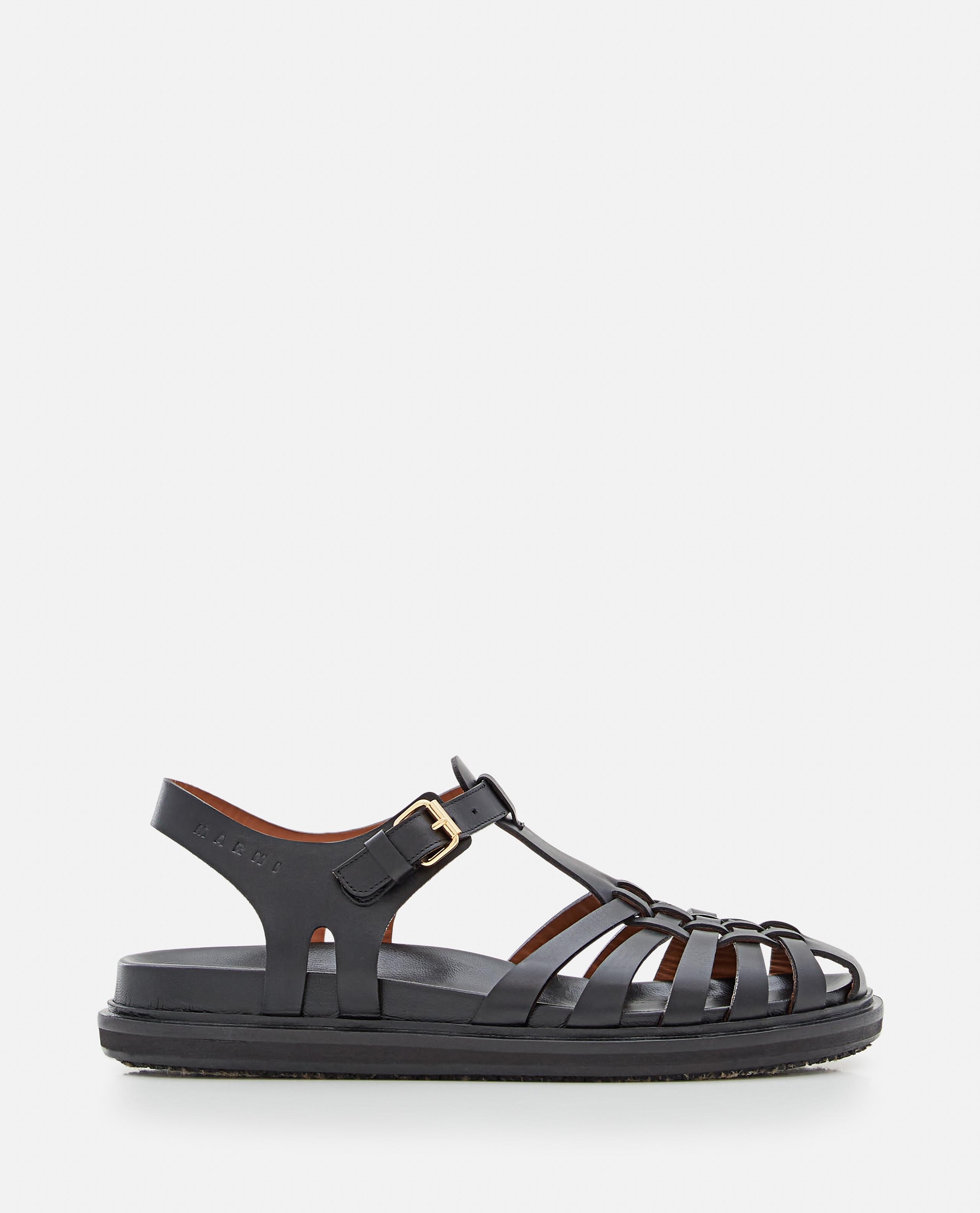 Marni Fisherman Leather Sandals in White Lyst