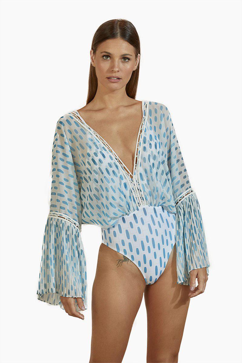 bell sleeve swimsuit